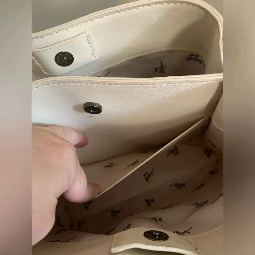 *smaller* Betsey Johnson skull embossed crossbody or satchel purse halloween - Image 9