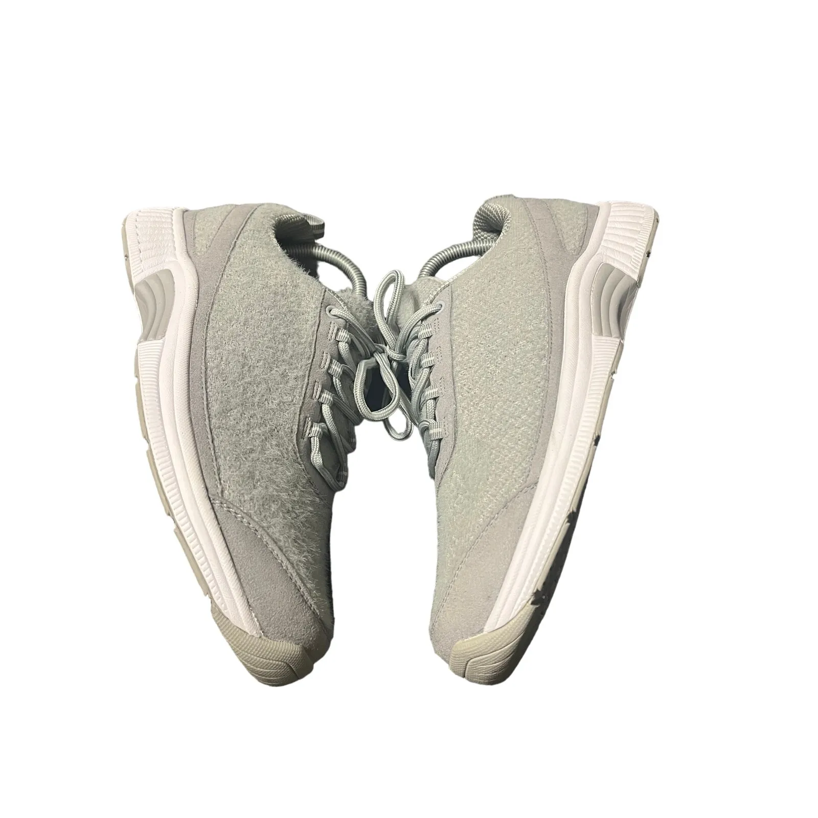 Orthofeet Shoes Womens 9.5 Wide Gray‎ White Shoes Sneaker Walking Comfort 989 Gray - Image 4
