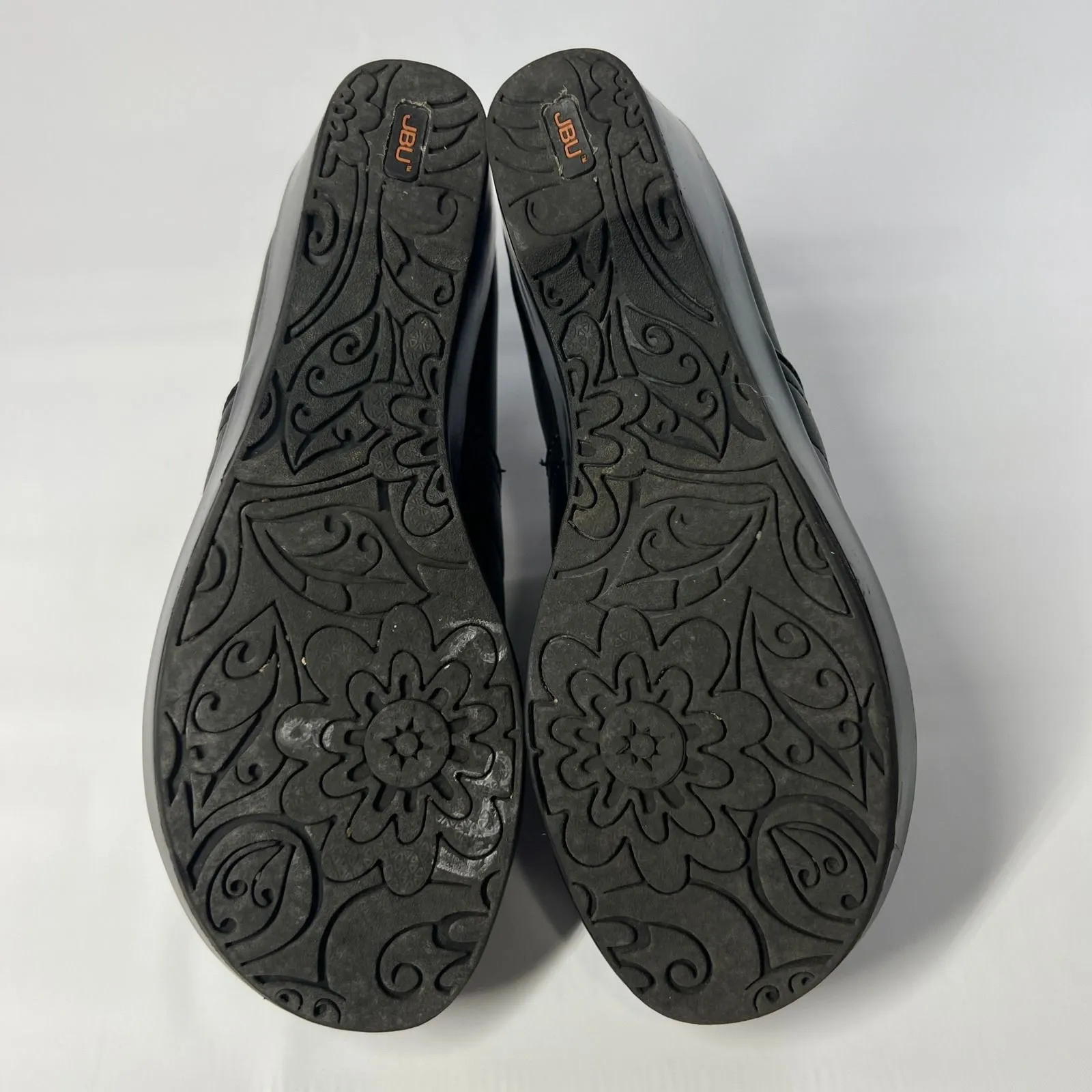 JBU Jambu Cordoba Clog Shoes Black Leather Slip On Wedge Women's Size 8M Comfort - Image 10