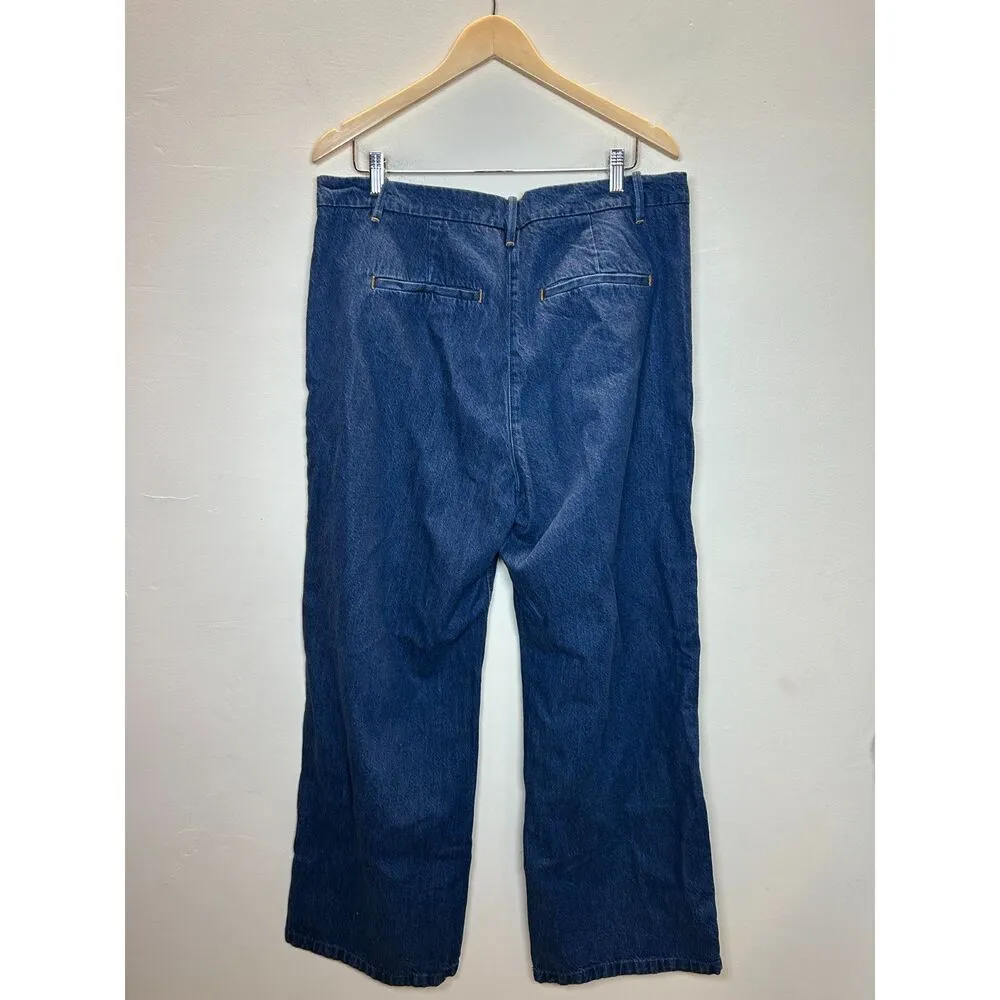 Abercrombie & Fitch  Women's Size 33 Blue Ultra High Rise Wide Leg Jeans NWT - Image 2