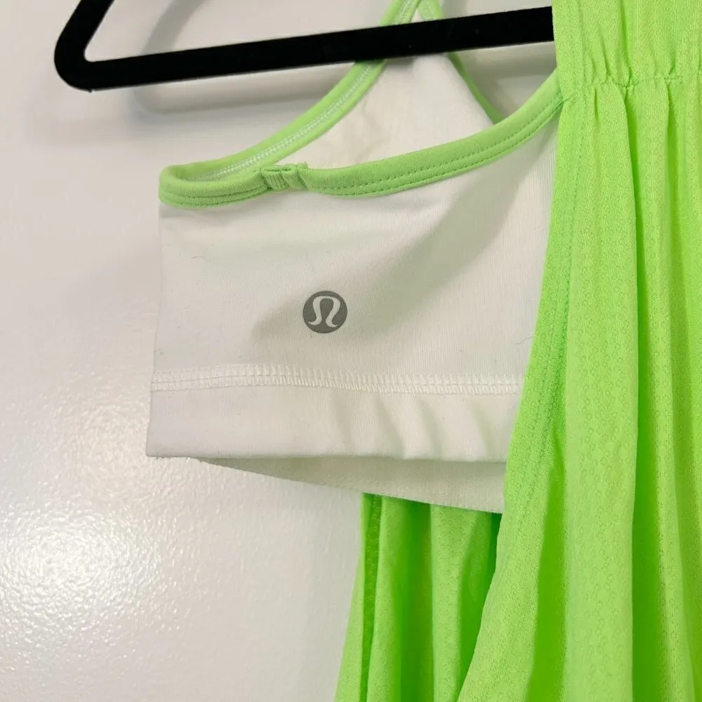 Lululemon No Limits Tank Zippy Green/White Size 4 - Image 6