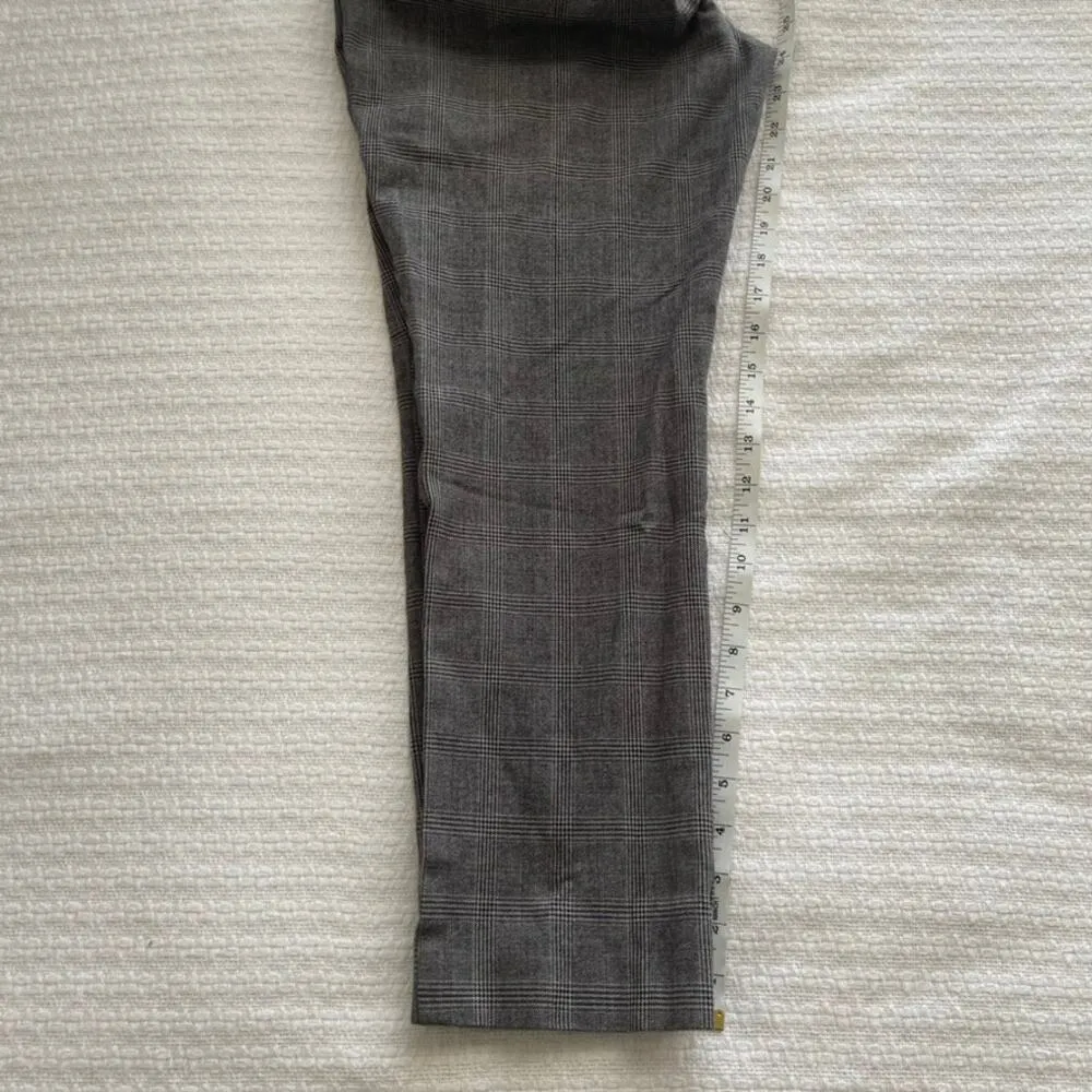 Size 12 LOFT Glen Plaid Skinny Ankle Dress Pants Trousers - Image 8