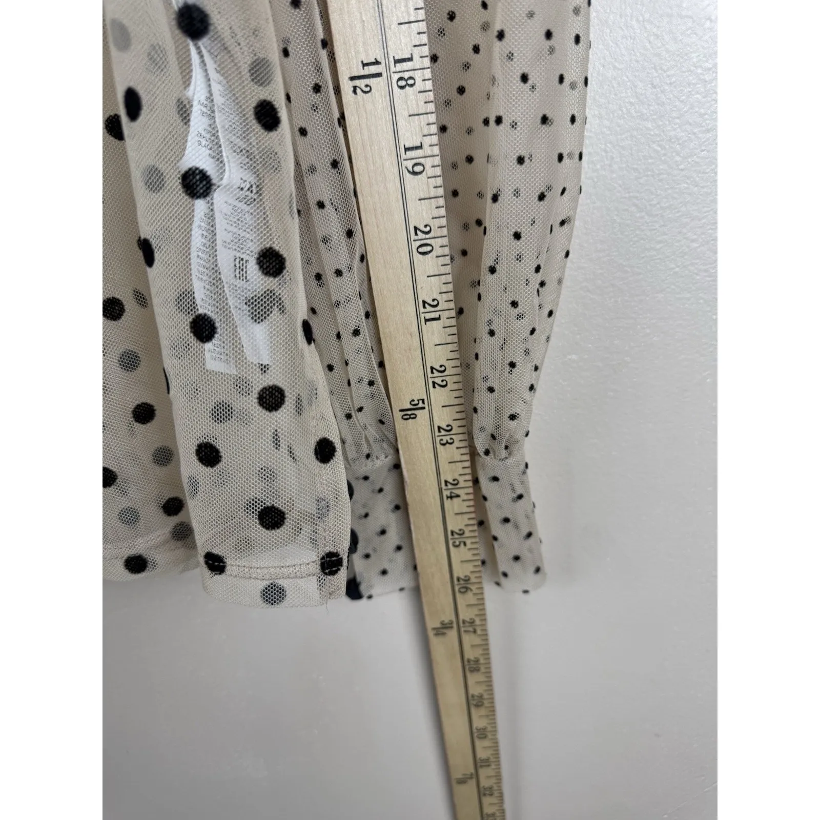Intimissimi Sheer Nude Tulle Polka Dot Shirt for women’s Size M, NWT Black Size M - Image 11