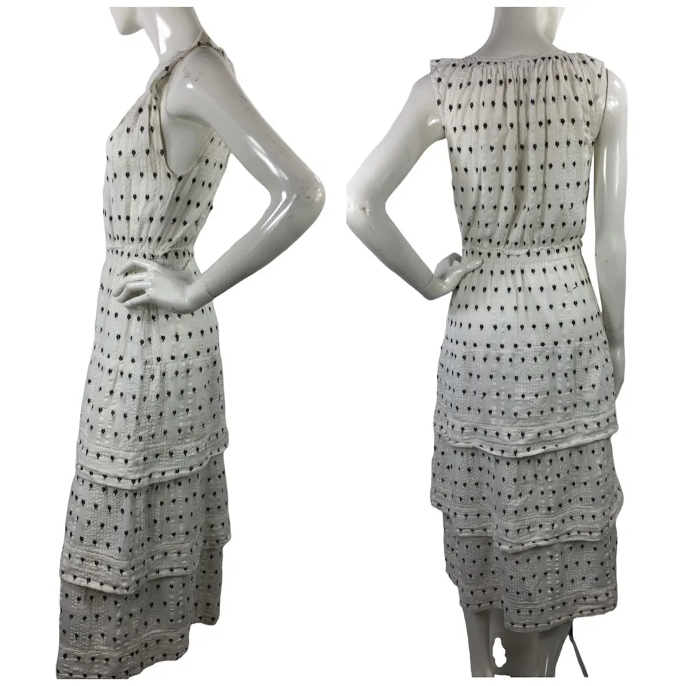 LoveshackFancy embroidered Tiered Dress Size XS - Image 3