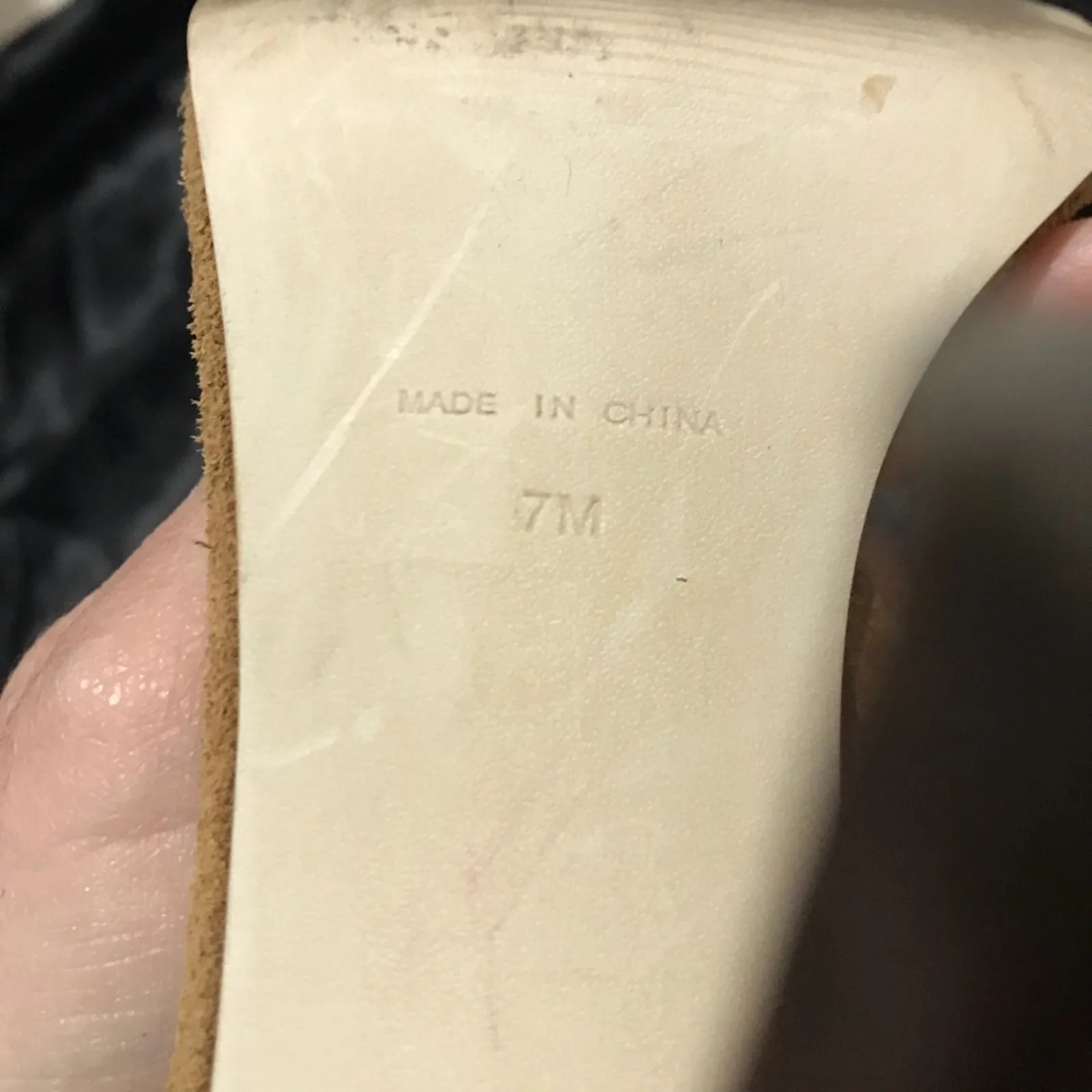 GUESS genuine suede silver studded high heels, size 7 EUC - Image 6