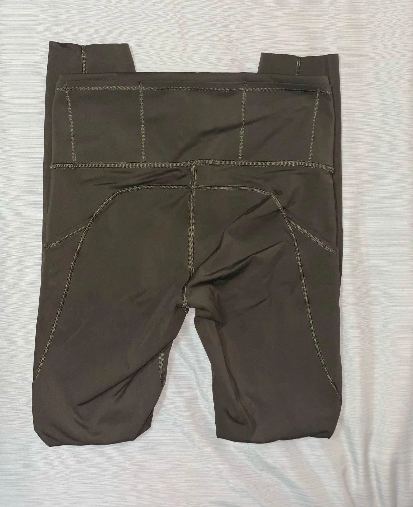 Olive Green Lululemon Fast & Free Leggings 25” - Image 4