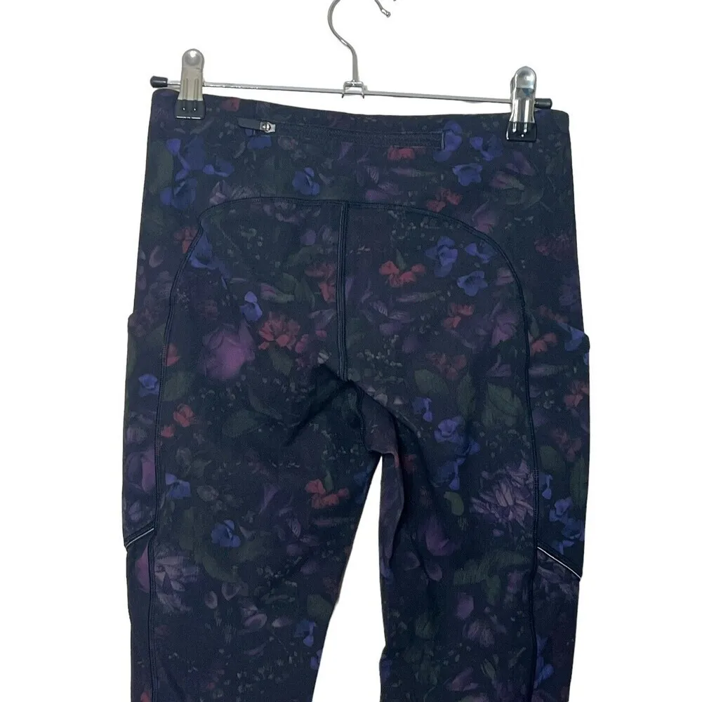 Lululemon Speed Up Crop Leggings 21" Frozen Flourish Multi Luxtreme Size 4 - Image 5