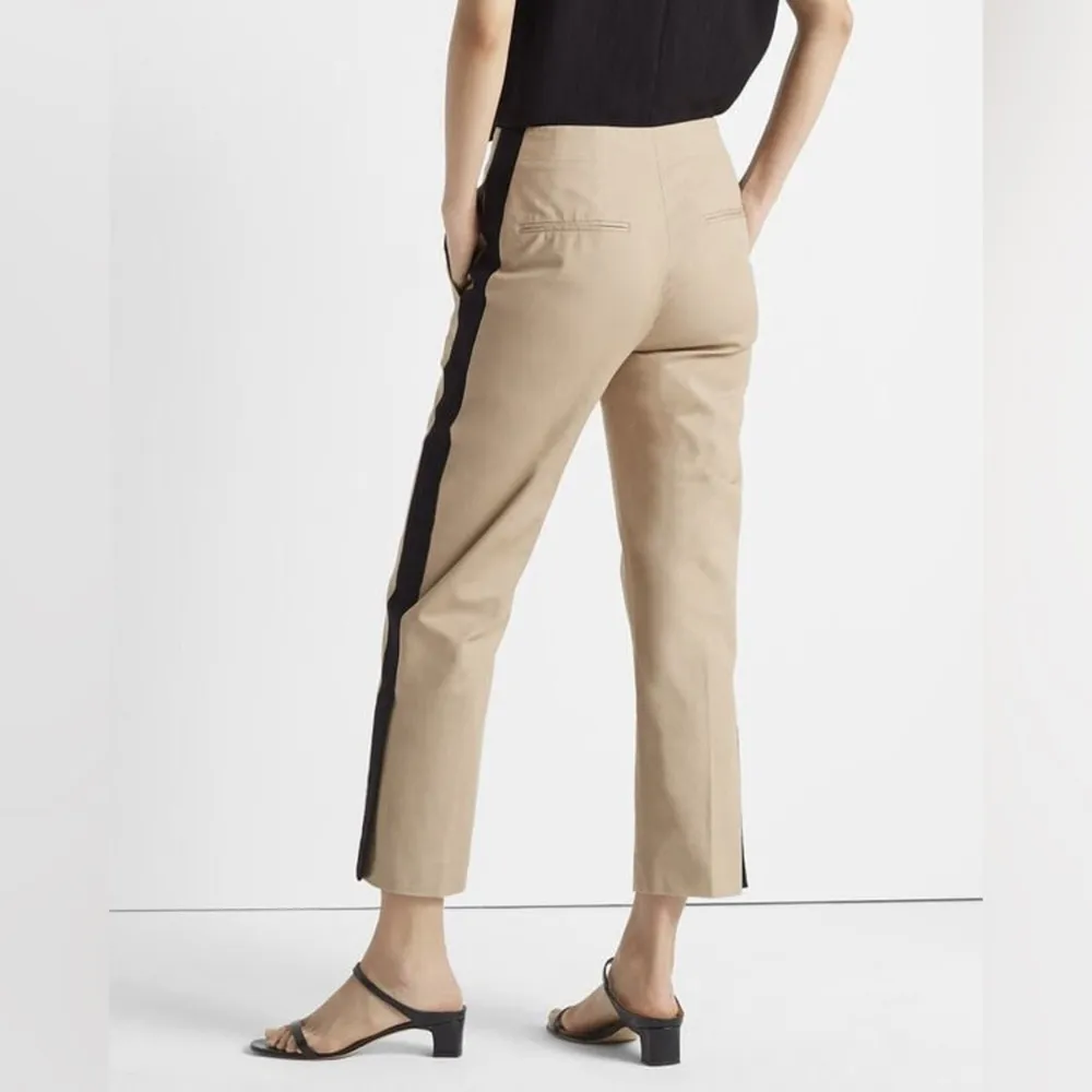 Club Monaco  Khaki Tan Racer Stripe Straight Chino Trouser Pants Size 12 - Image 12