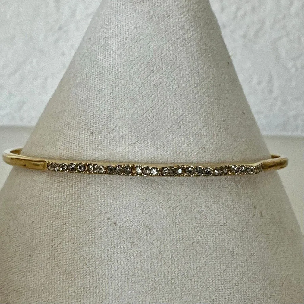 Stella & Dot Gold tone Crystal Cuff Bracelet - Image 9