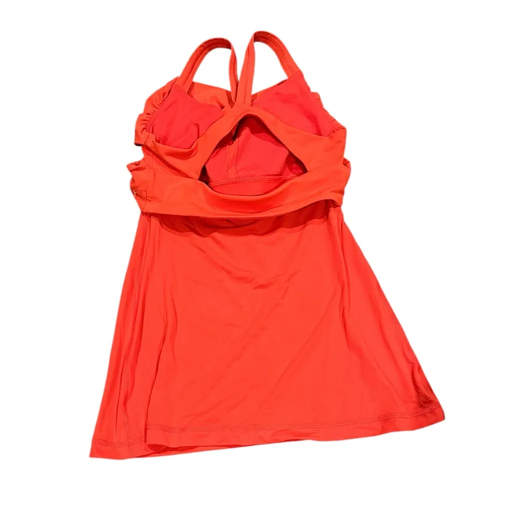 LULULEMON WRAP IT UP Vibrant ALARMING Orange TANK TOP 6 - Image 5