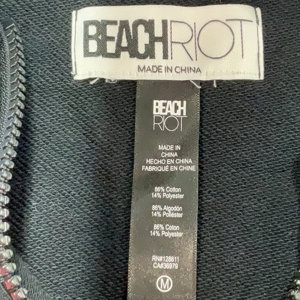 Beach Riot Maxine Half Zip Armour Leopard Sweatshirt Pullover size Medium - Image 5