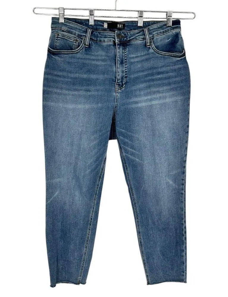 Kut From the Kloth Rachael High Rise Mom Jean size 14W Ab Fab Cropped Ankle - Image 2