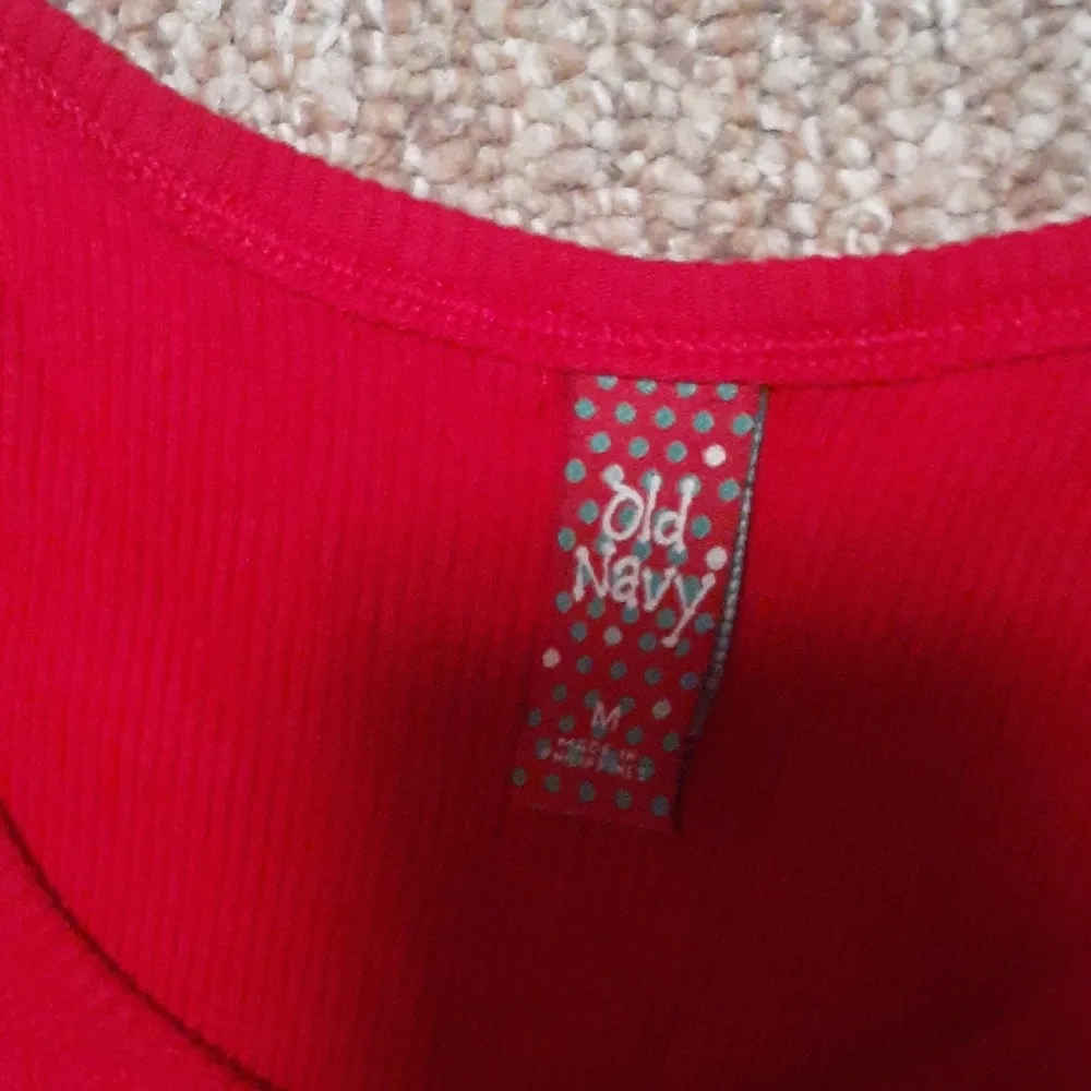 Old Navy Red Christmas Monkey Print Pajama Set SIZE M - Image 4