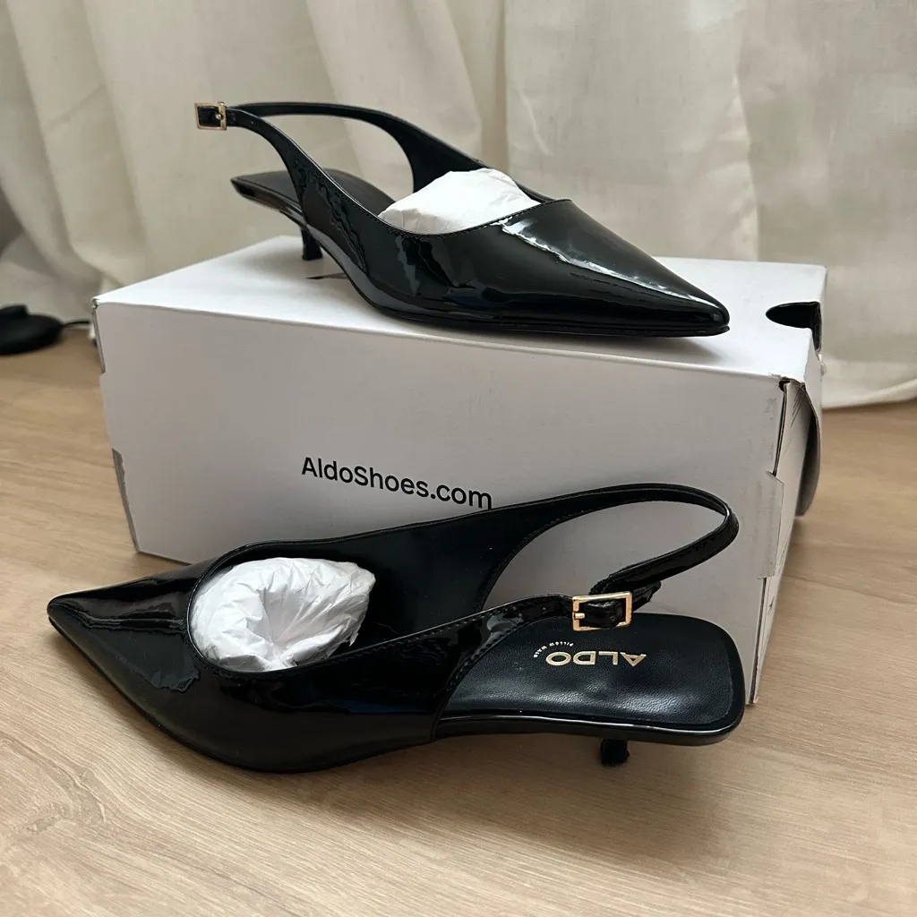 Aldo Lennoxie Black Kitten Heel - Image 2