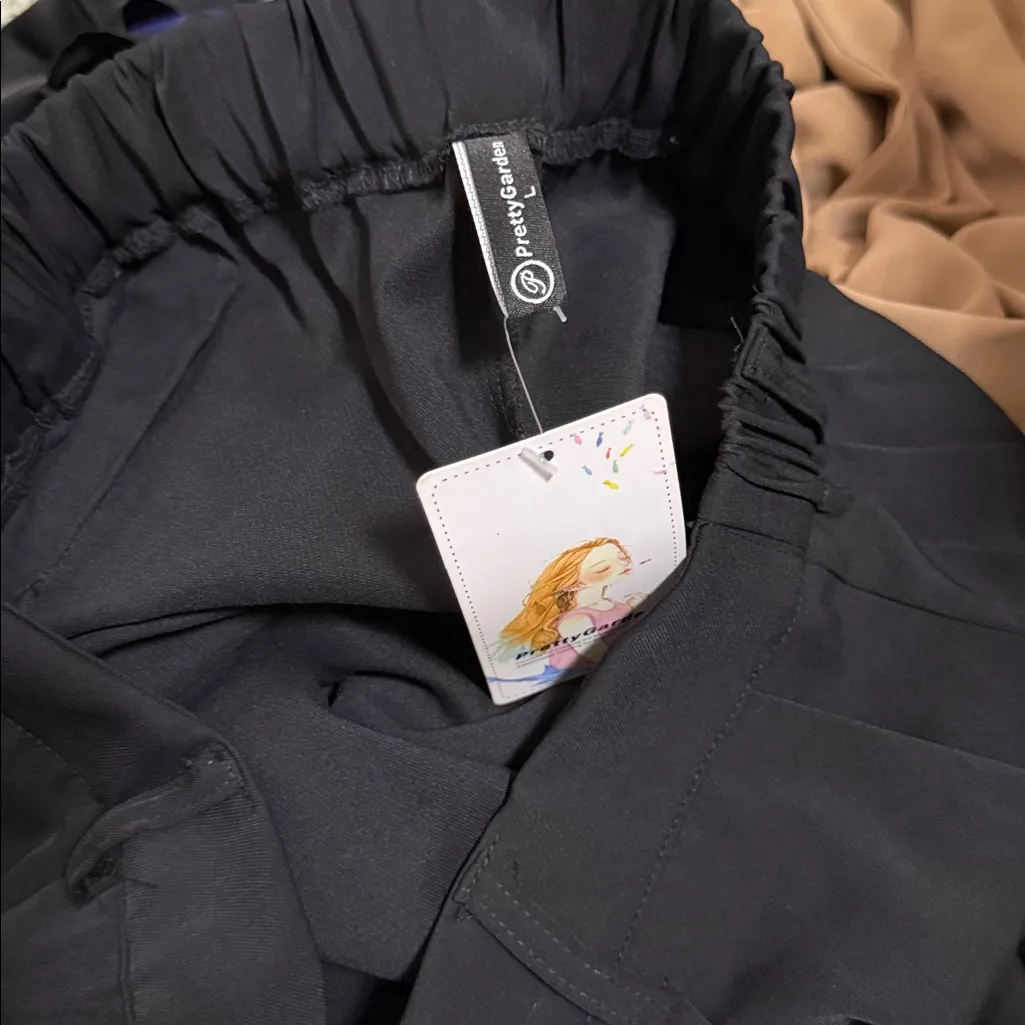 Prettygarden Black Wide-Leg Women's Pants - Image 4