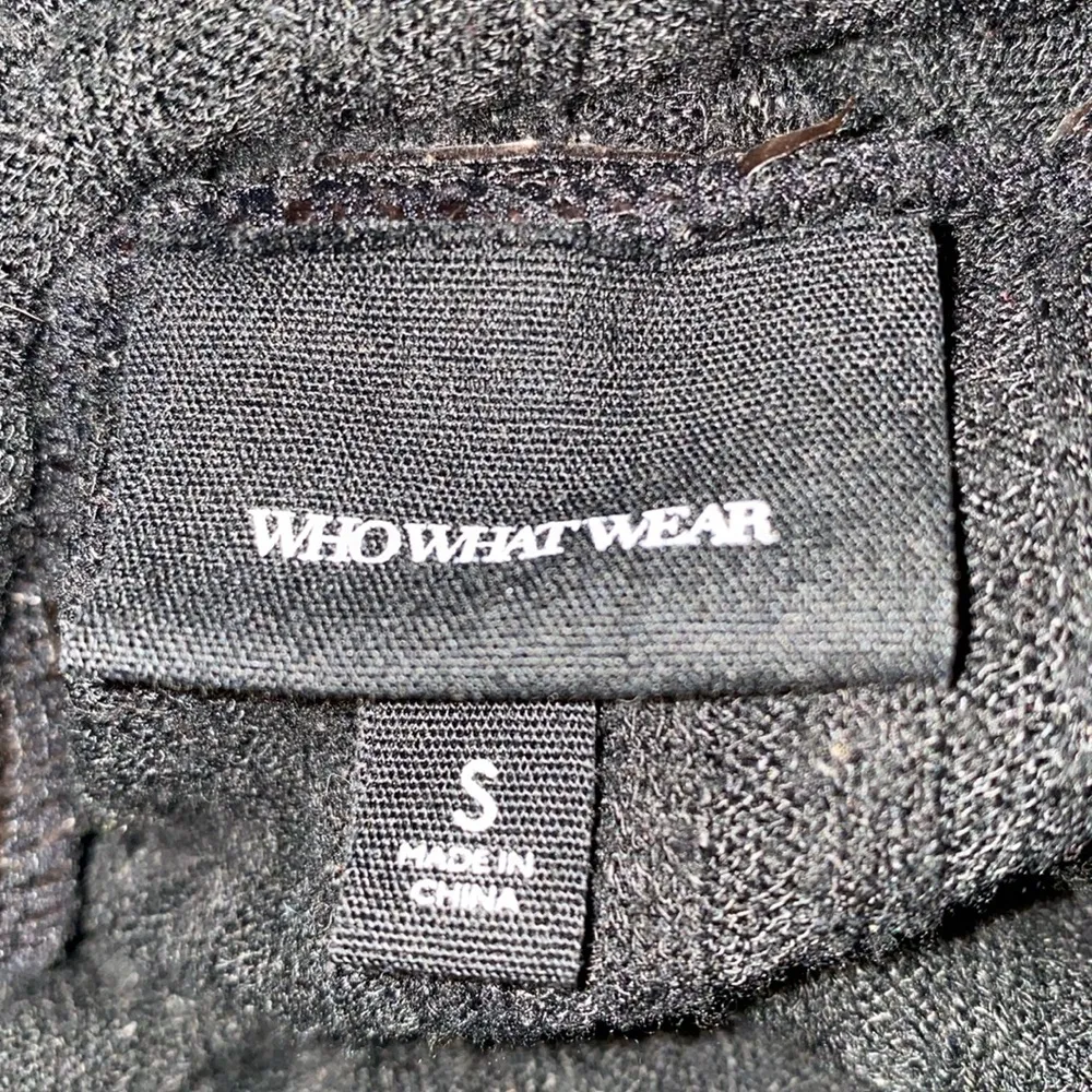 WHO WHAT WEAR rib knit turtleneck sleeveless midi black side slit NEW size S - Image 6