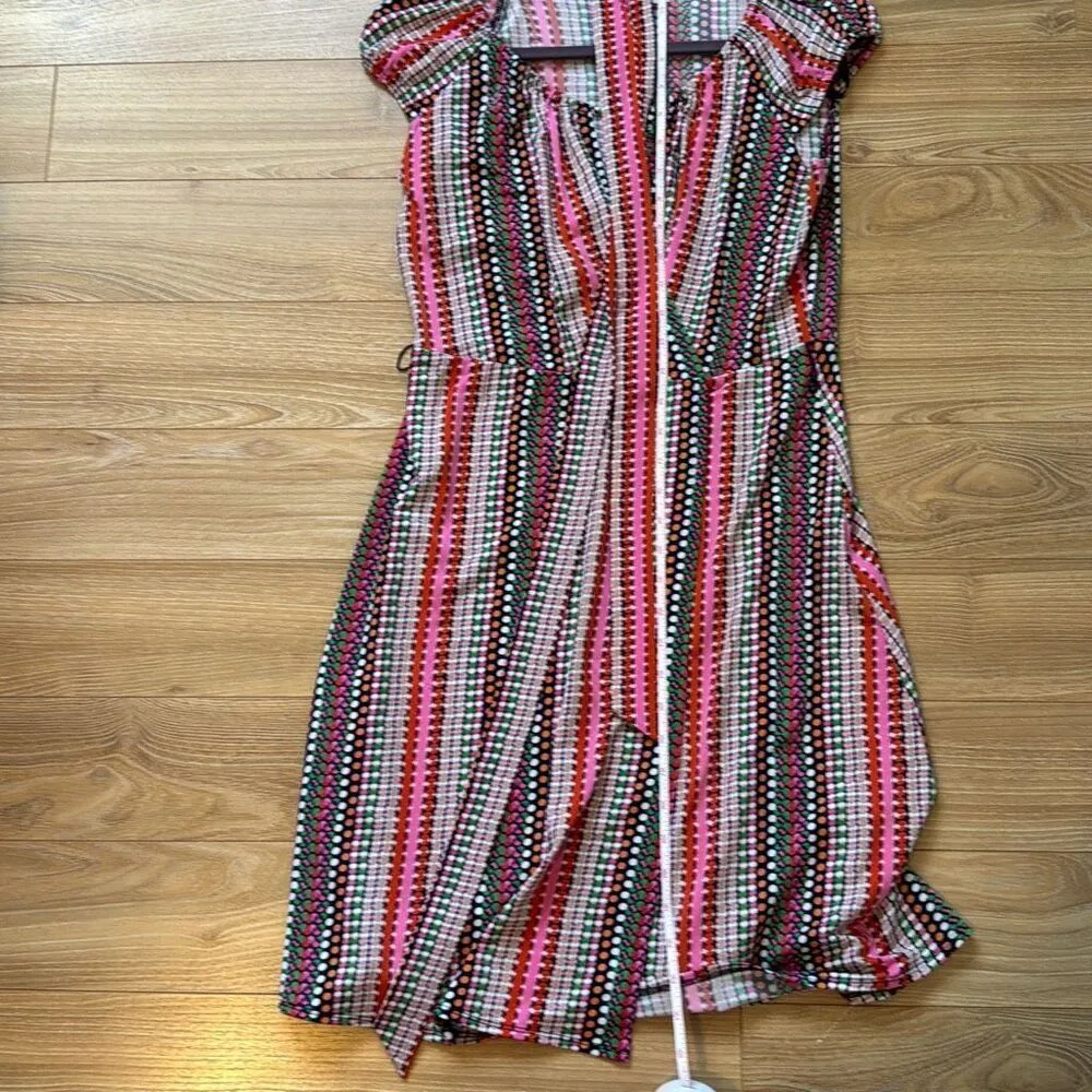 Laundry by design multicolor polka dot dress with tie size small - Image 5