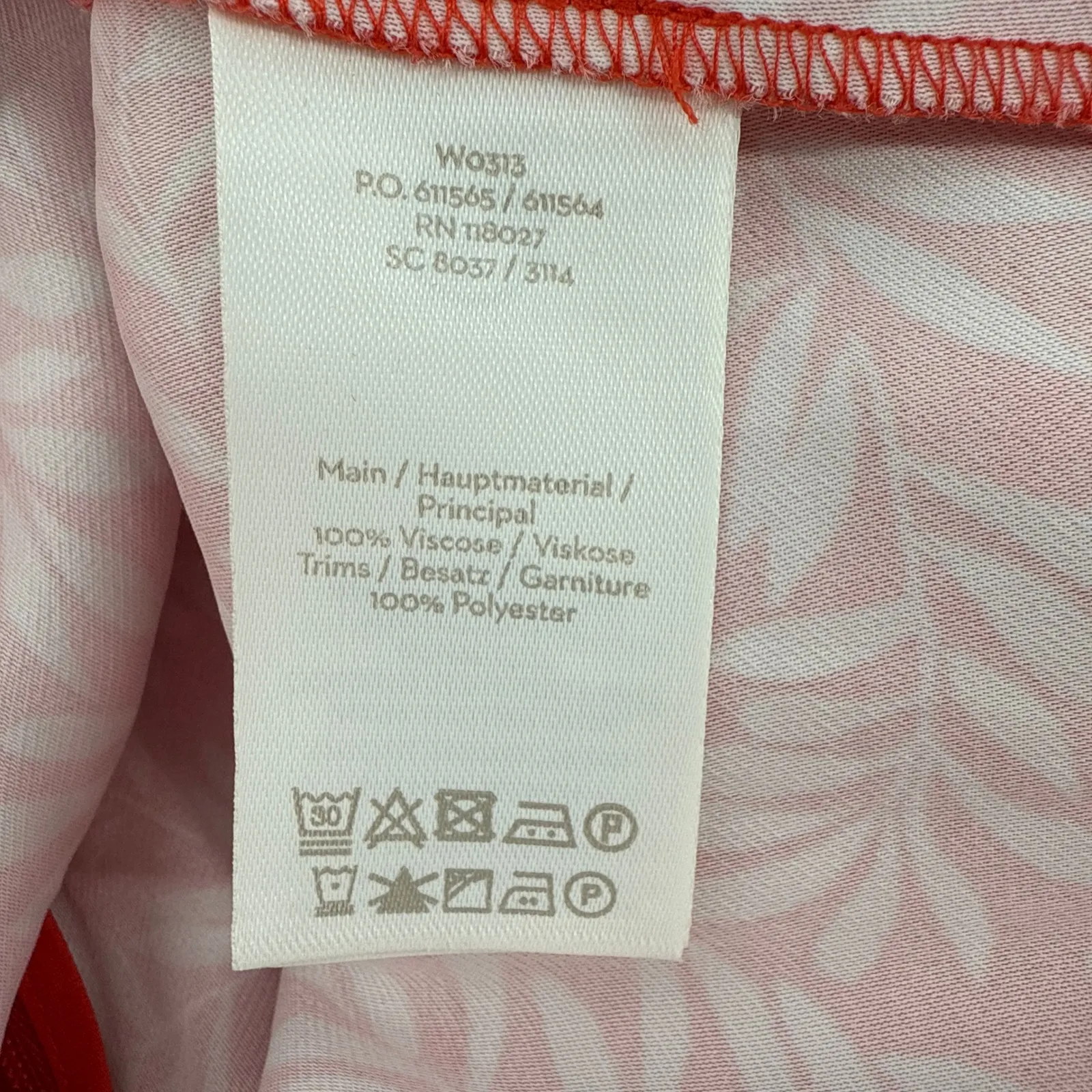 NWT Boden Ines Red White Leaf Print Flutter Sleeve Petite Dress SZ 6P No Belt - Image 9