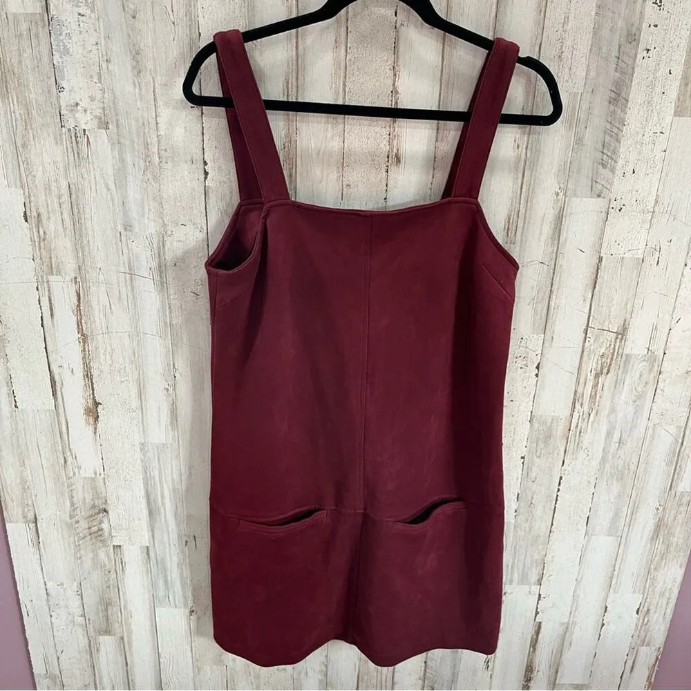 Jack by BB Dakota Junior's May Day Faux Suede Scuba Dress, Cranberry - Image 2