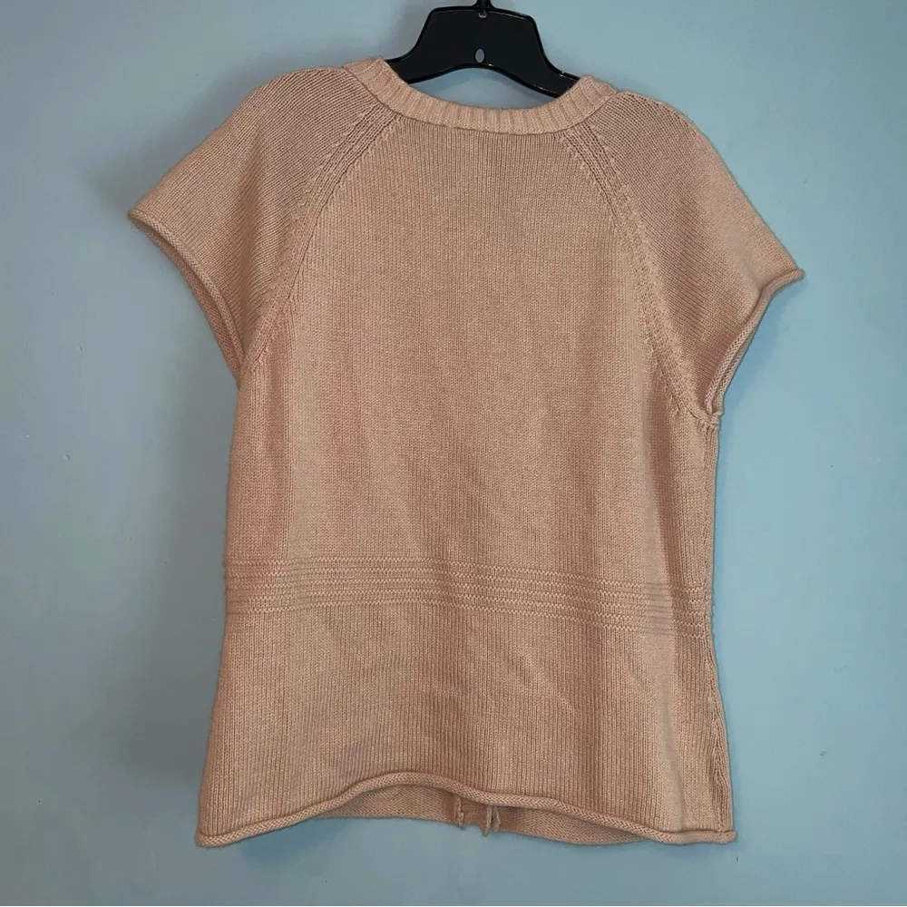 Talbots Petite Vintage Cap Sleeve Knit Sweater Cardigan Size Large Petite - Image 6