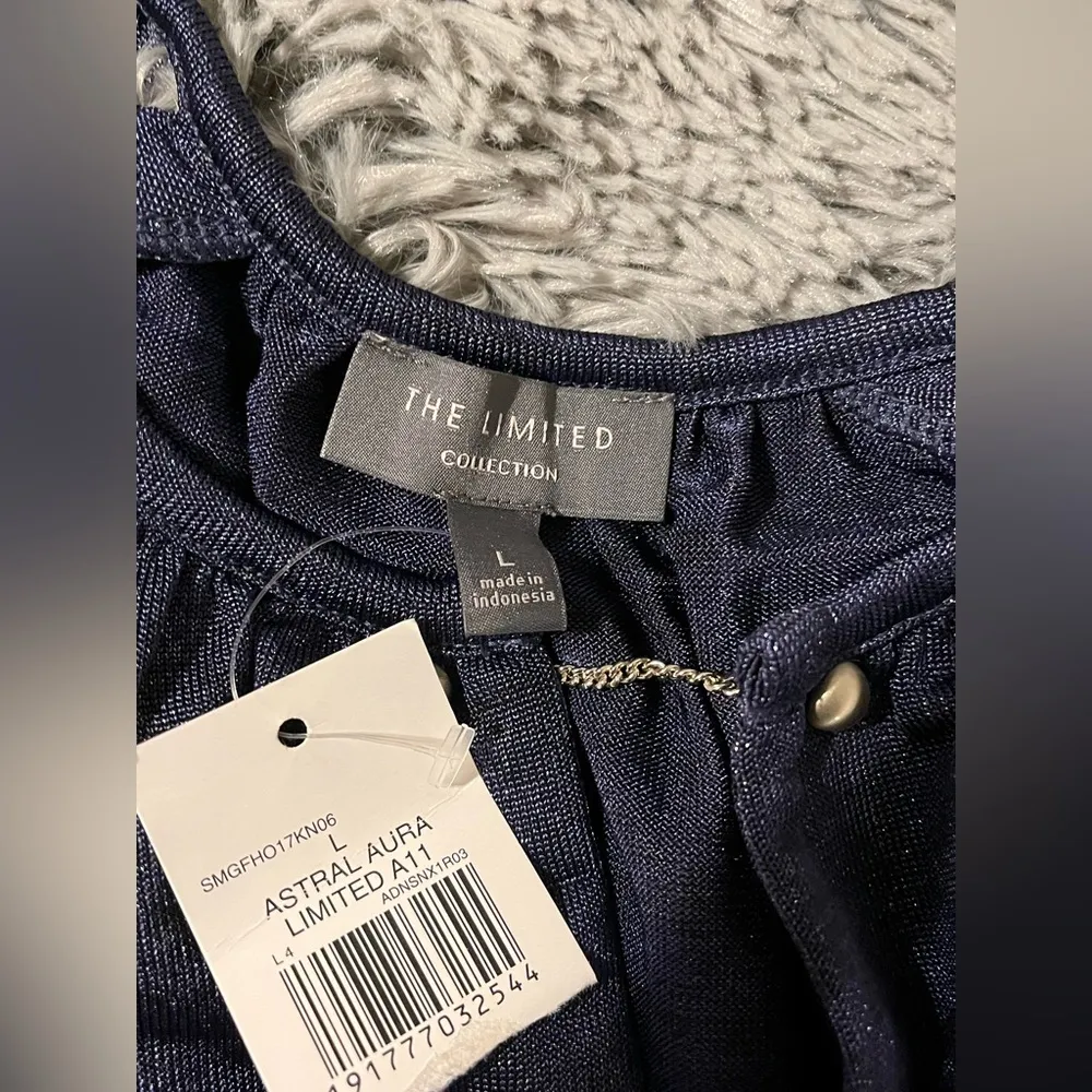 Women’s Sparkly Long Sleeve Cut Out Blouse Size Large NWT - Image 6