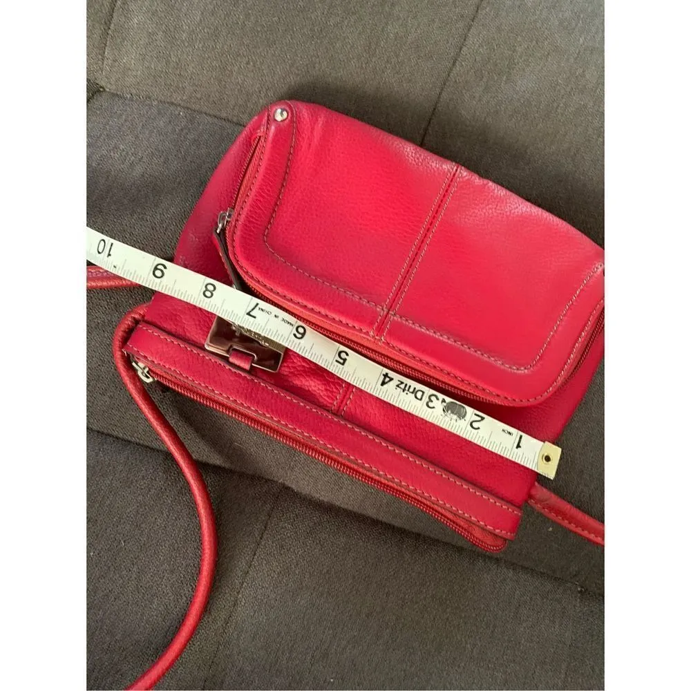 Red Cross body purse with wallet compartment Red - Image 8
