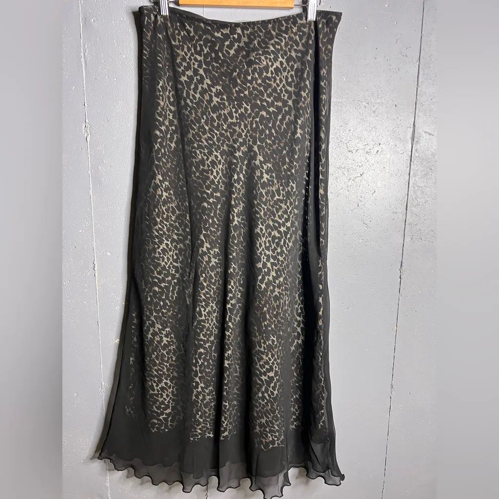 MANGO Rocio Leopard Print Maxi Skirt in Size XLarge - Image 4