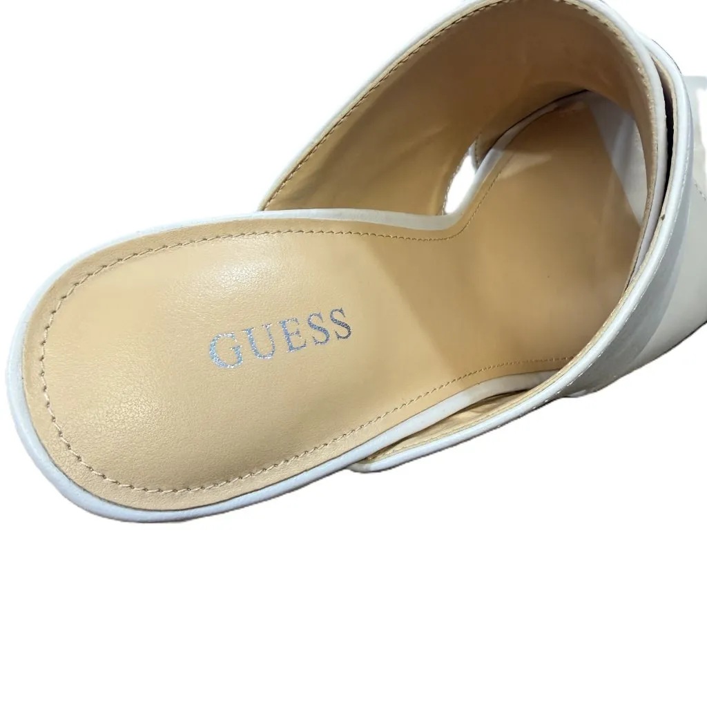 GUESS White Platform Heels - Size 7.5, New- Chic - Image 4