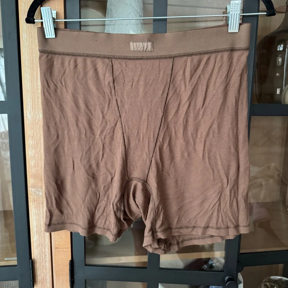 SKIMS modal Ribbed boxers boyfriend jasper high waisted shorts lounge logo - Image 2