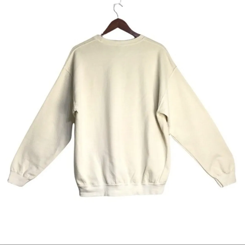 Sand Have A Nice Day Placement Overdyed Floral Graphic Sweatshirt - Image 7