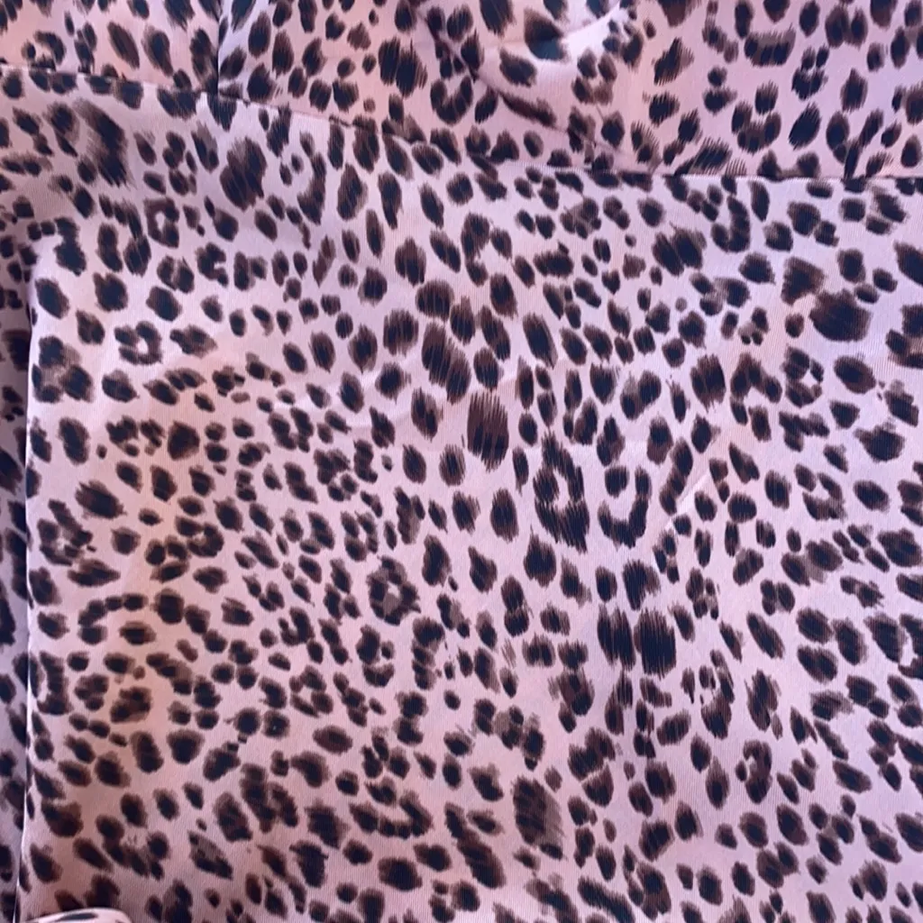 LULUS FAVES Wild Child Blush Pink Leopard Print Midi Dress Size L - Image 8