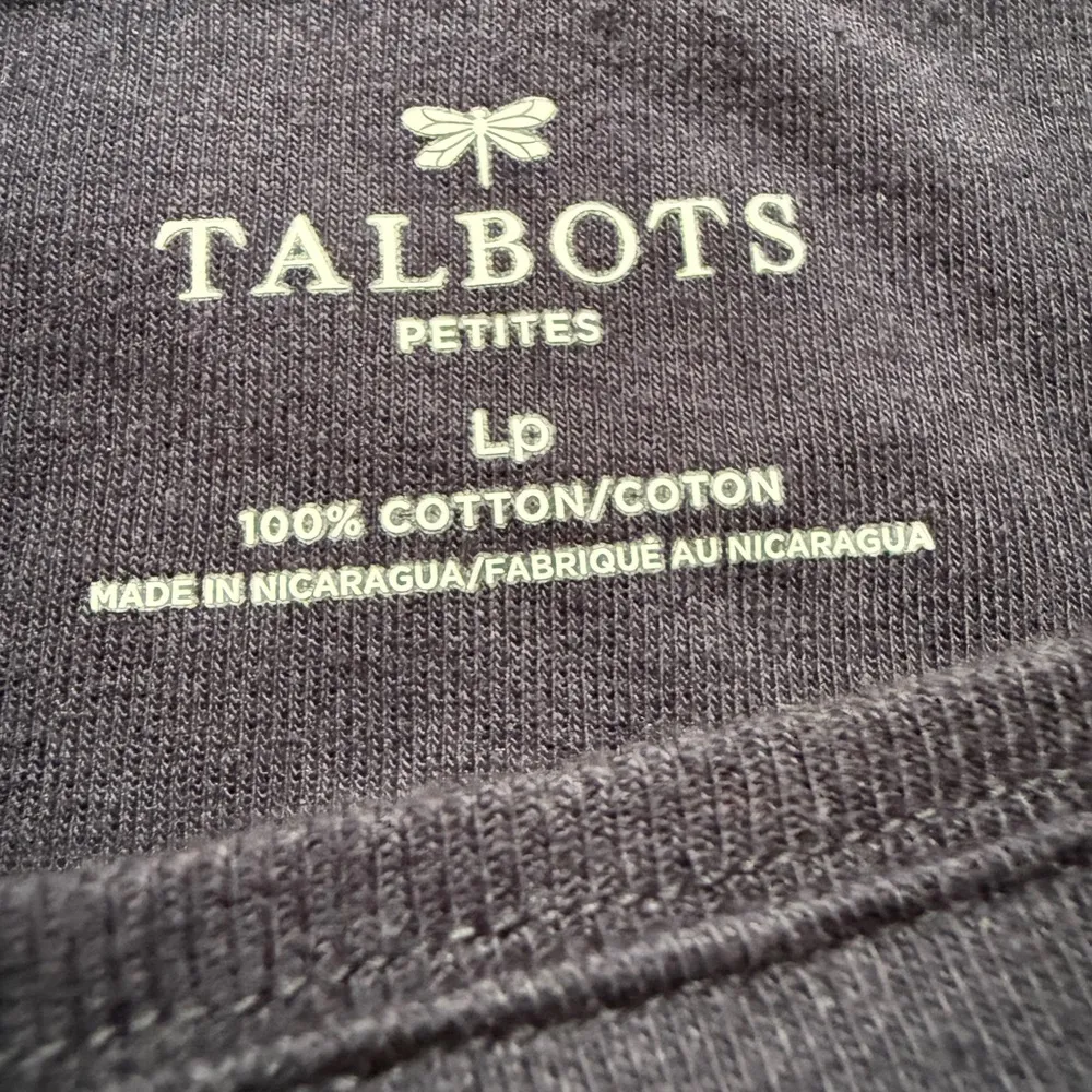 Talbots Blue and White Authentic Talbots Tee Size Large Petite Navy Nautical - Image 4