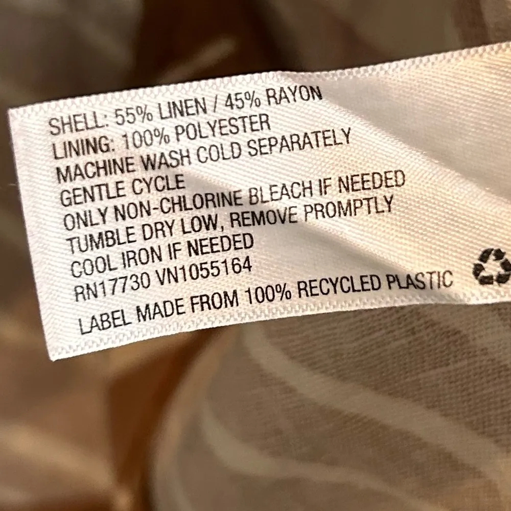 Tan Zebra Print Long Sleeve Linen Blend blazer + crop top matching 2 piece set - Image 10