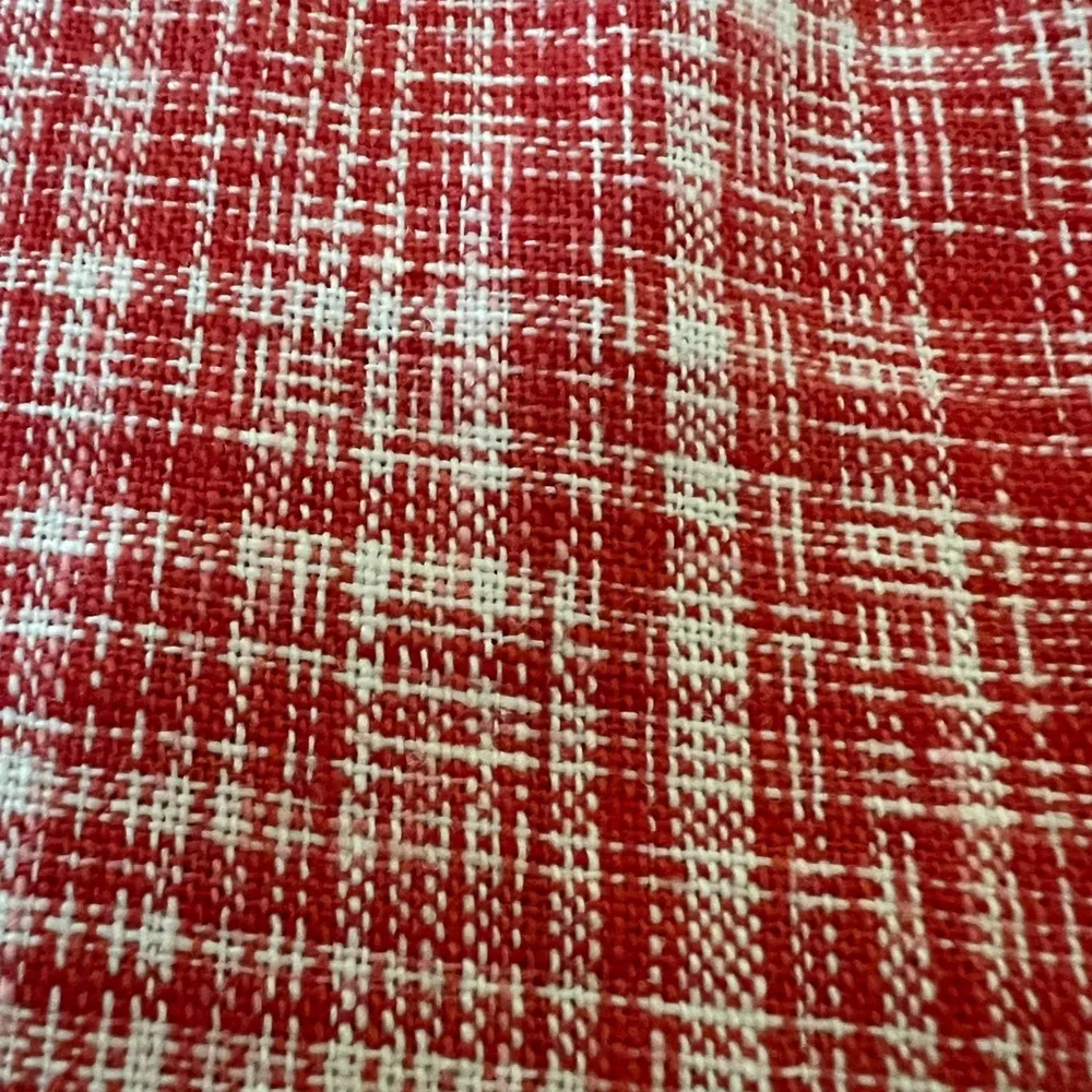 Talbots Linen Cotton Blend Tapered Capri Pants Red White Petite Size 10 P 10P - Image 6