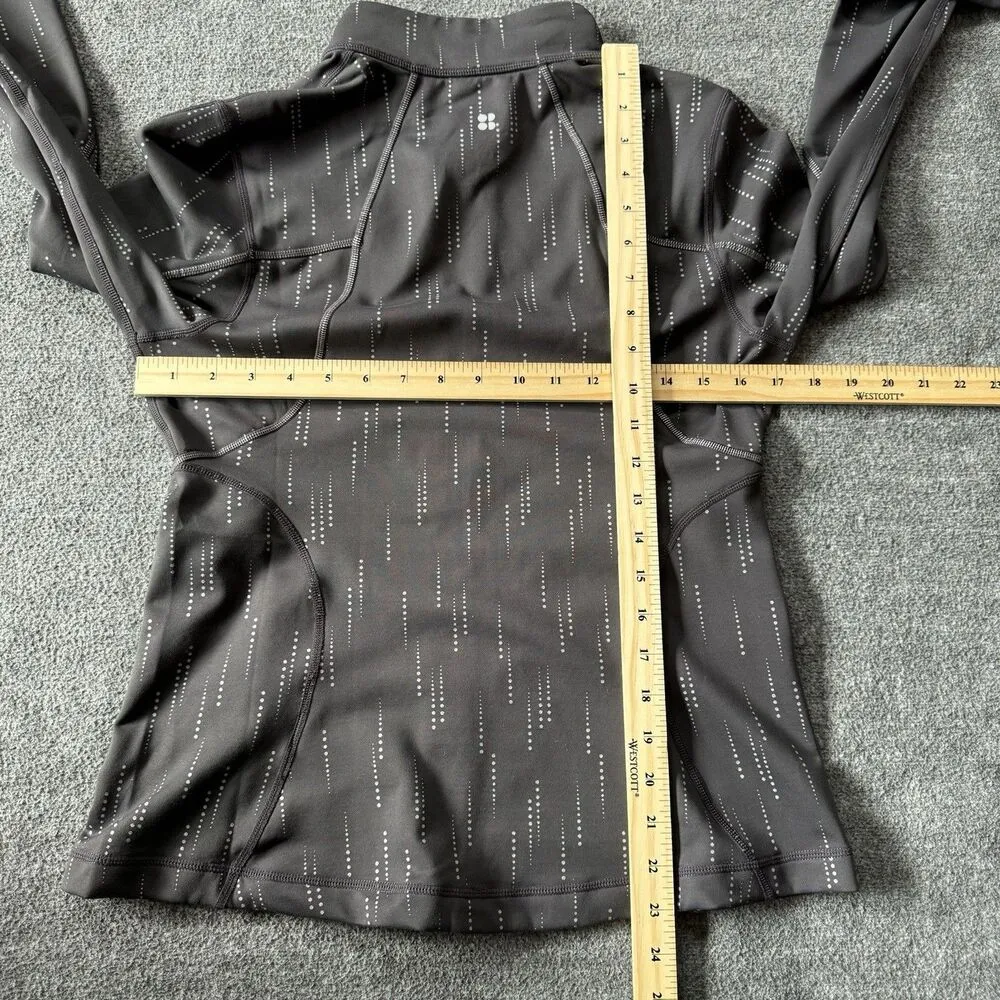 Sweaty Betty Therma Boost Zip Up Running Jacket Grey Reflective Yoga Midlayer M - Image 10