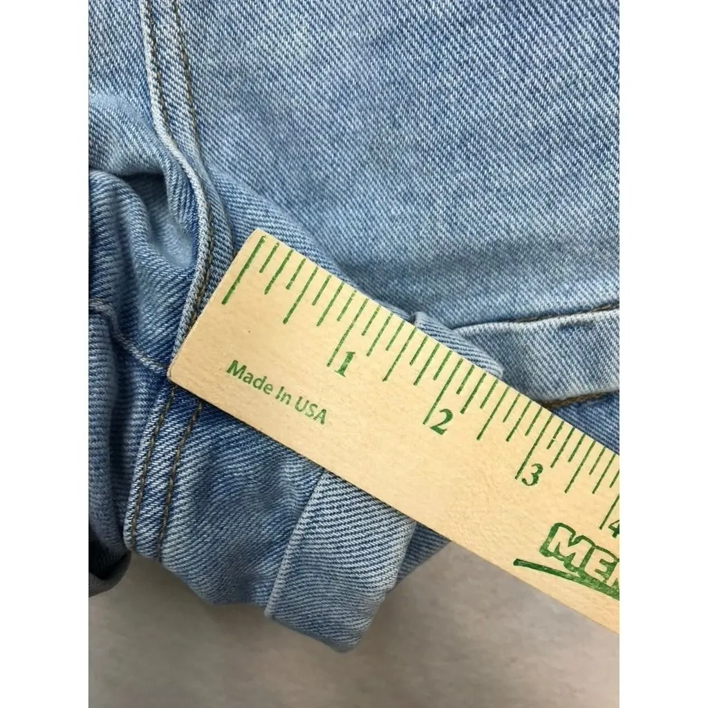 PacSun Mom Shorts Light Wash Denim Cuffed High Waisted Size 25 - Image 7