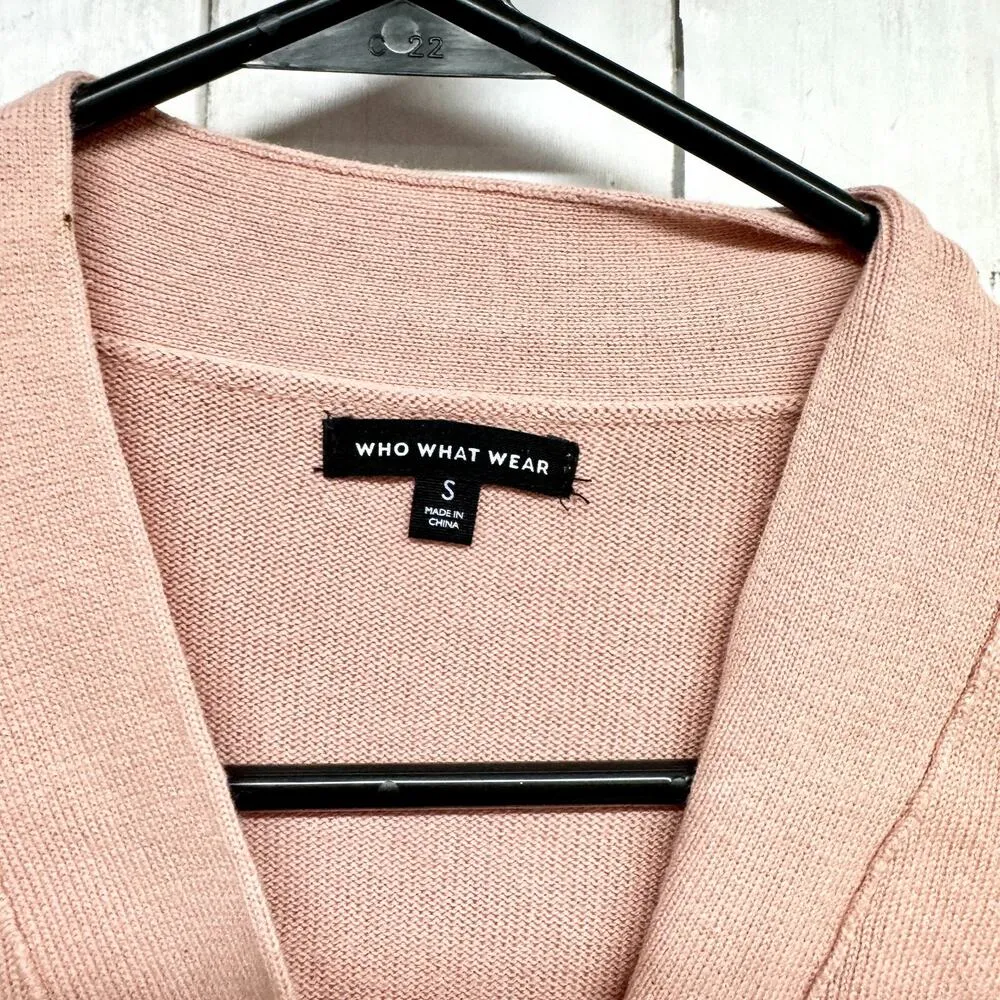 Who What Wear Sweater Women Size Small Light Pink Button Down Cardigan Knit - Image 2
