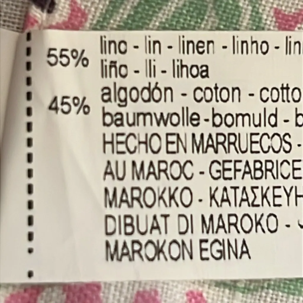 ZARA Linen Blend Floral Wide Leg Pants Size XS - Image 8