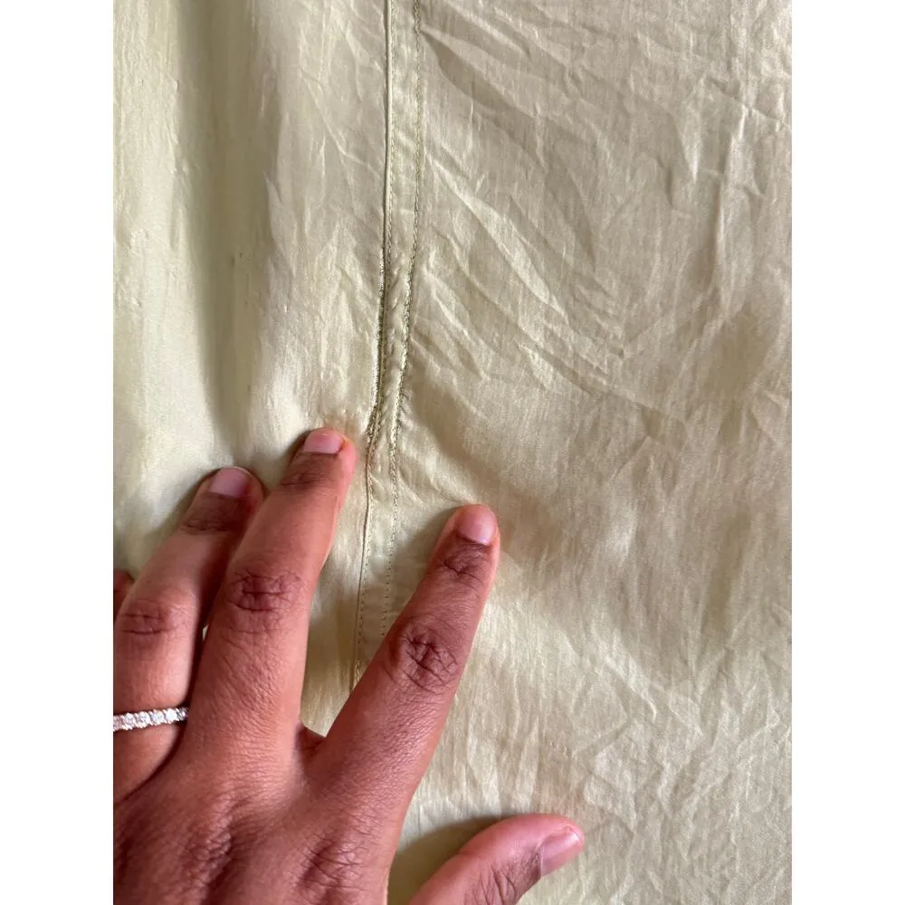 Vintage Banana Republic Silk Y2k Citron Green Silk Shirt Office Siren 90s SIZE M - Image 3