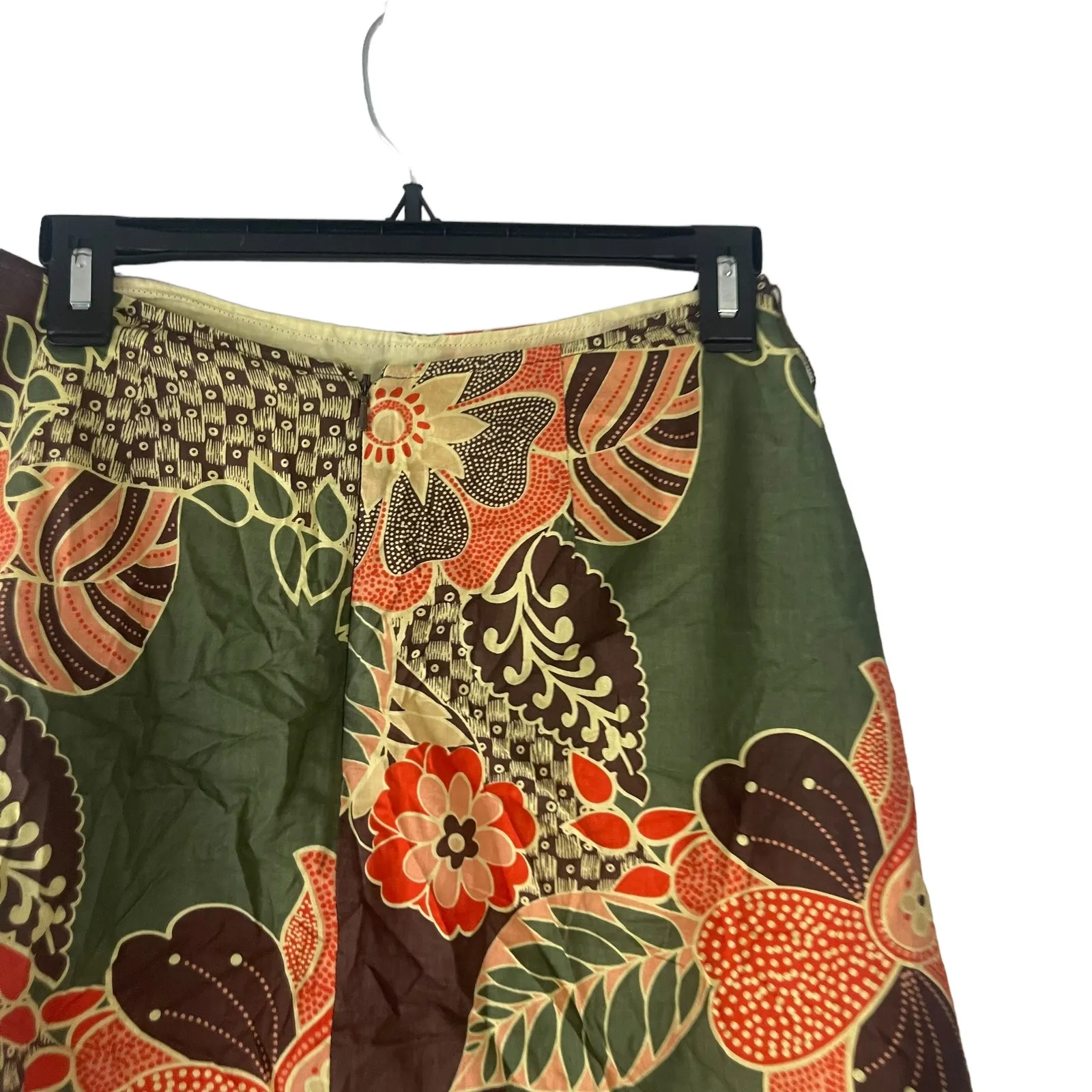 St.‎ John's Bay Y2k Women's Size 4 P Floral Brown Green Above Knee Skirt - Image 5