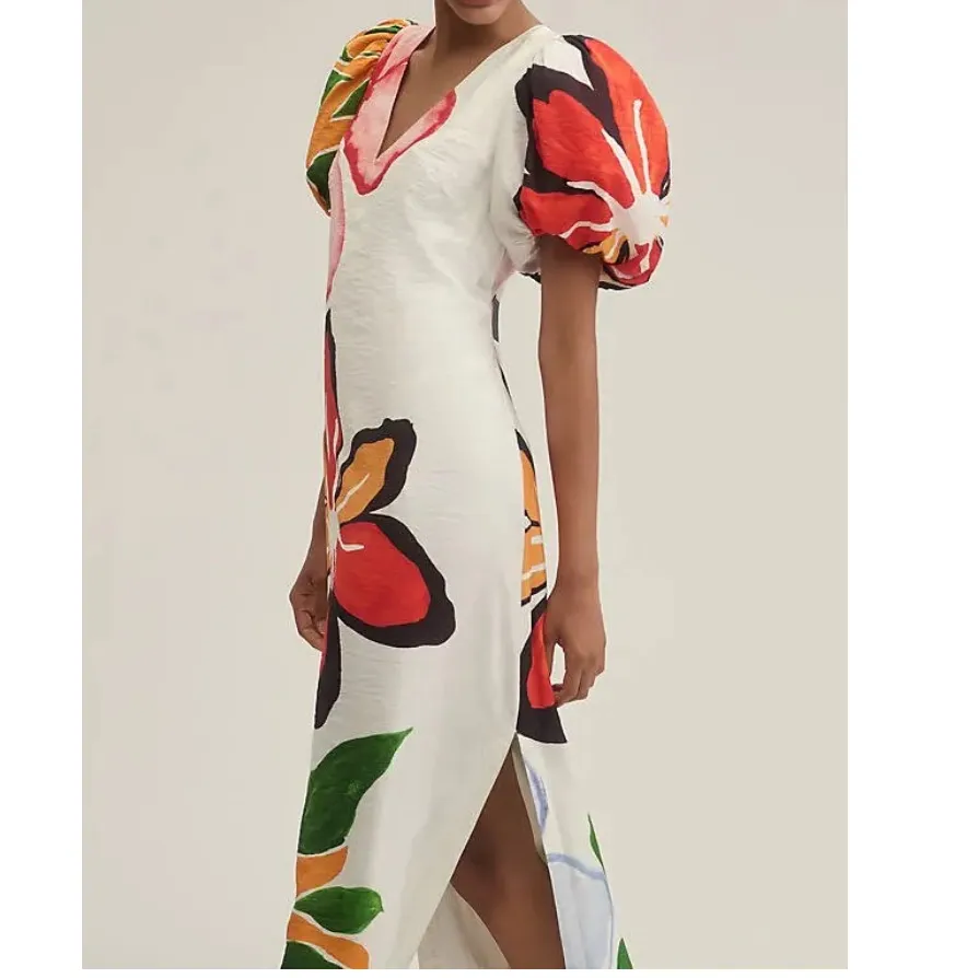 Anthropologie Floral Maxi Dress with Puff Sleeves
S - Image 2