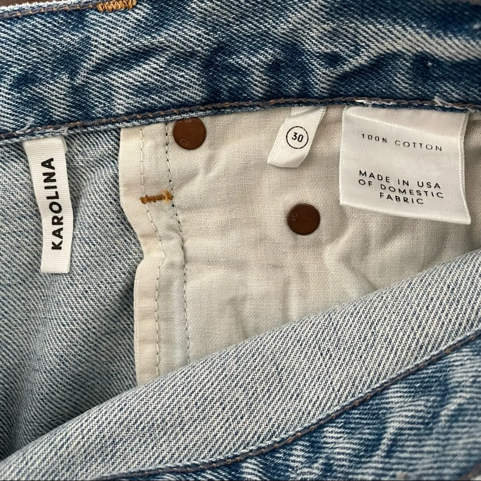 Grlfrnd Karolina Jeans Womens 30 x  High Rise Grunge 90s Boho Distressed NWT - Image 3