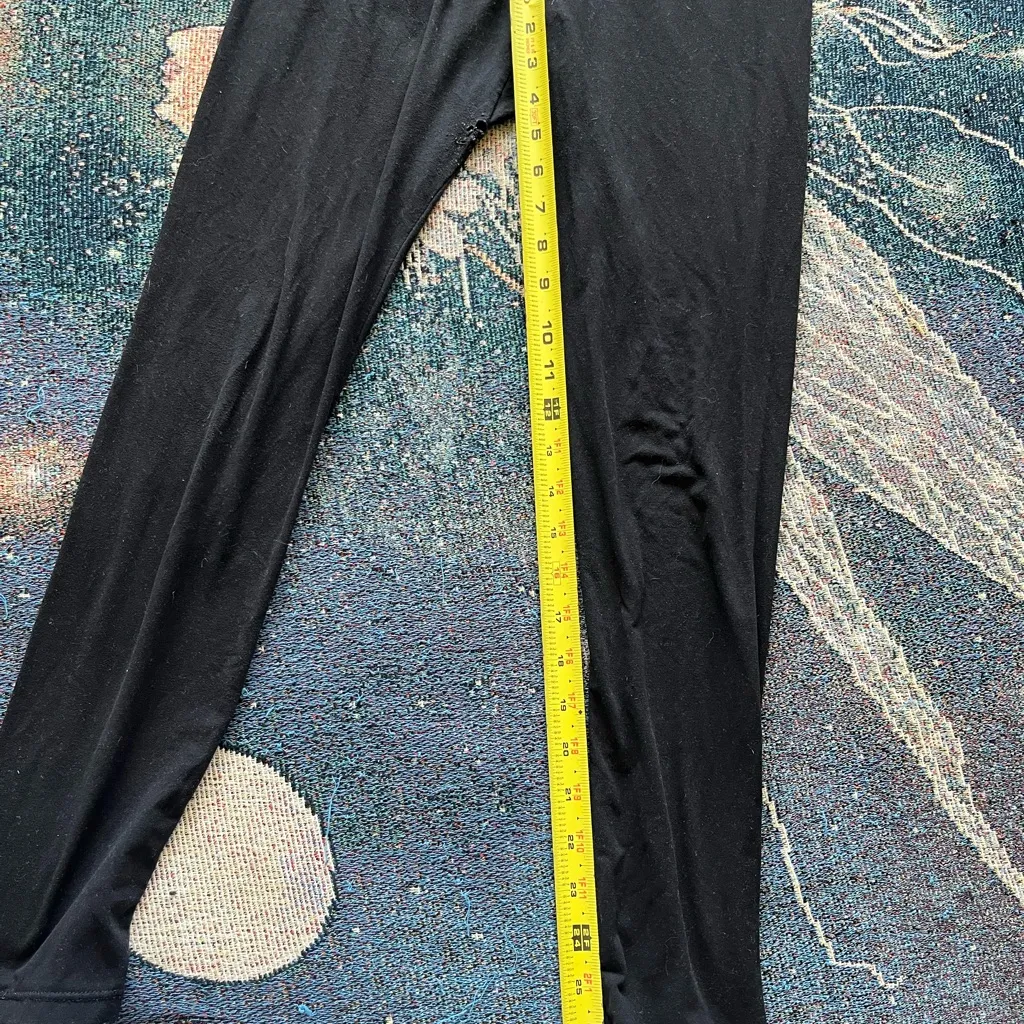 Classic Black High Waisted Stretch Leggings Yoga Pants SZ 28 Maternity Y2K - Image 11