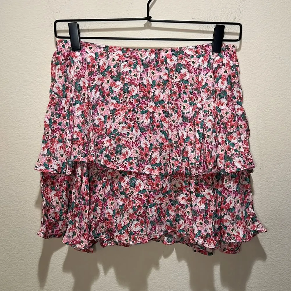 Zara Ruffled Multi-Color Floral Skort Size S - Image 2