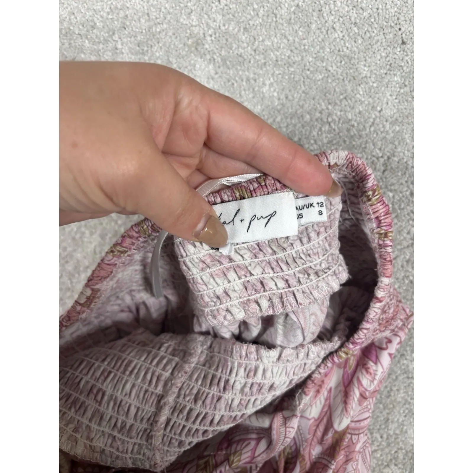 Pedal And Pup Newell Dress Size 8 maxi length‎ medium Pink Floral - Image 12