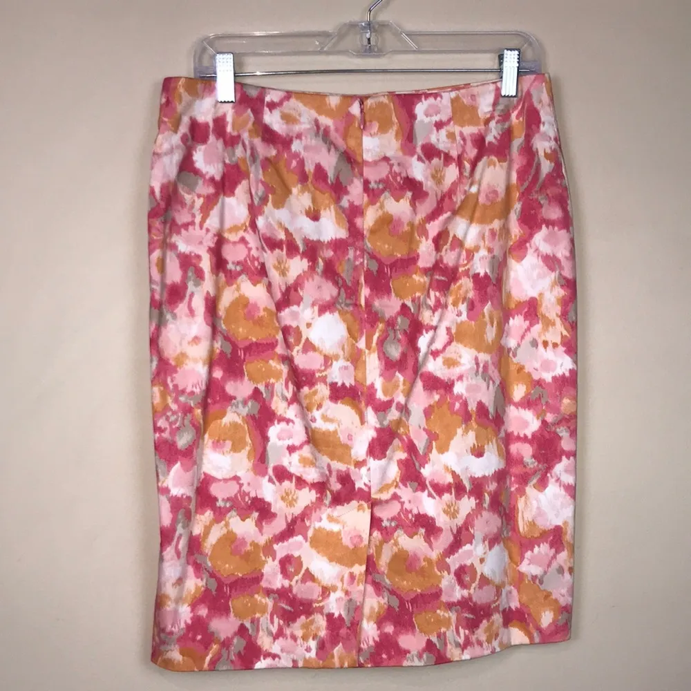 Talbots Women’s Floral Pattern Print Multicolor Pencil Midi Skirt - Image 4