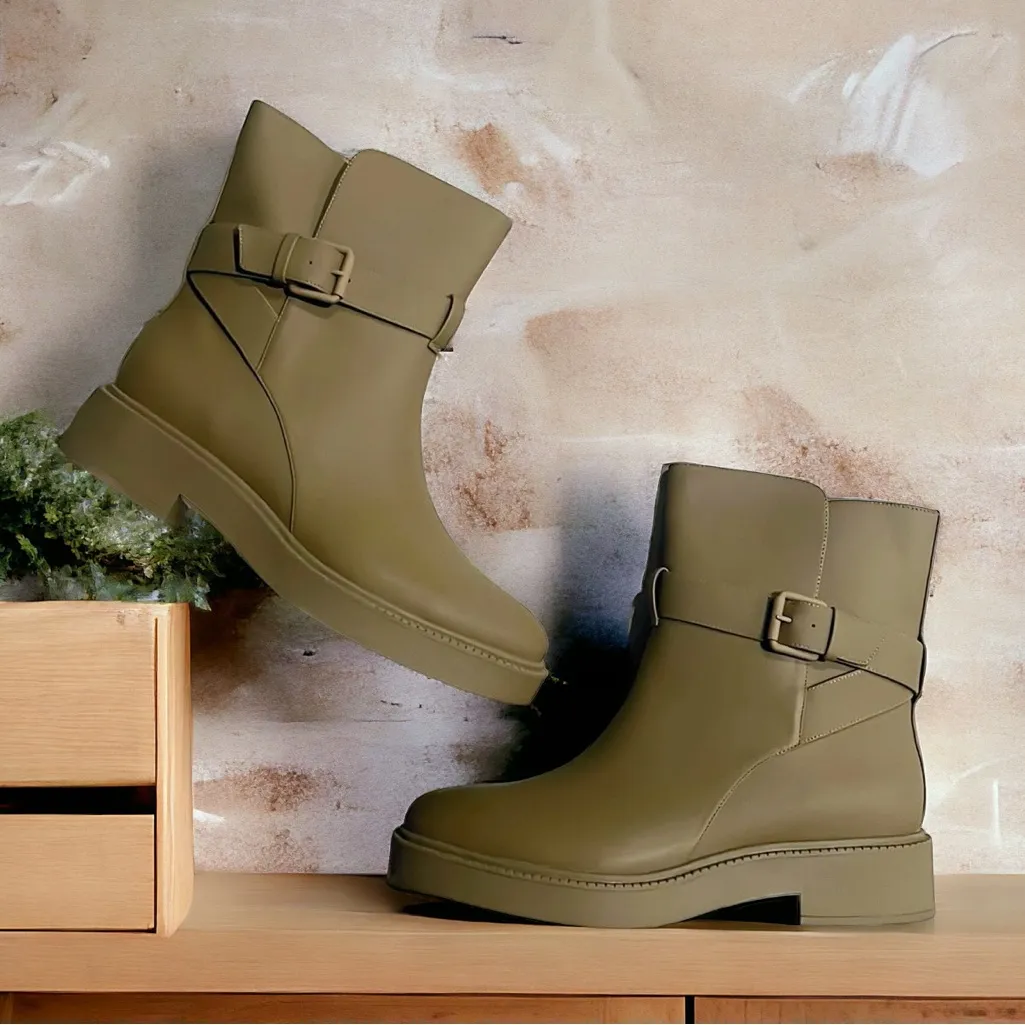 Vince Kaelyn Waterproof Boots in Cypress Green, Size 11, New in Box w/Dust Bag - Image 2