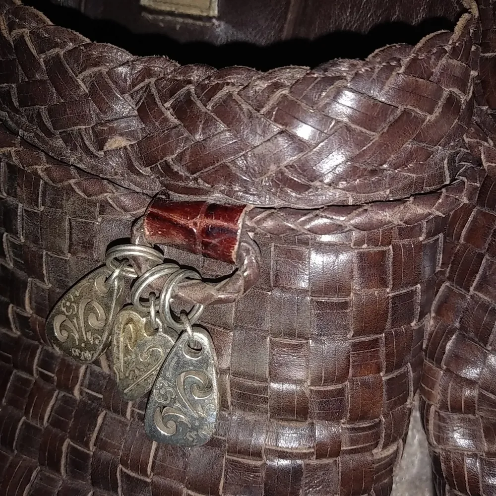 Brighton 8.5M Brown Woven Tassel Mules Shoes - Image 5