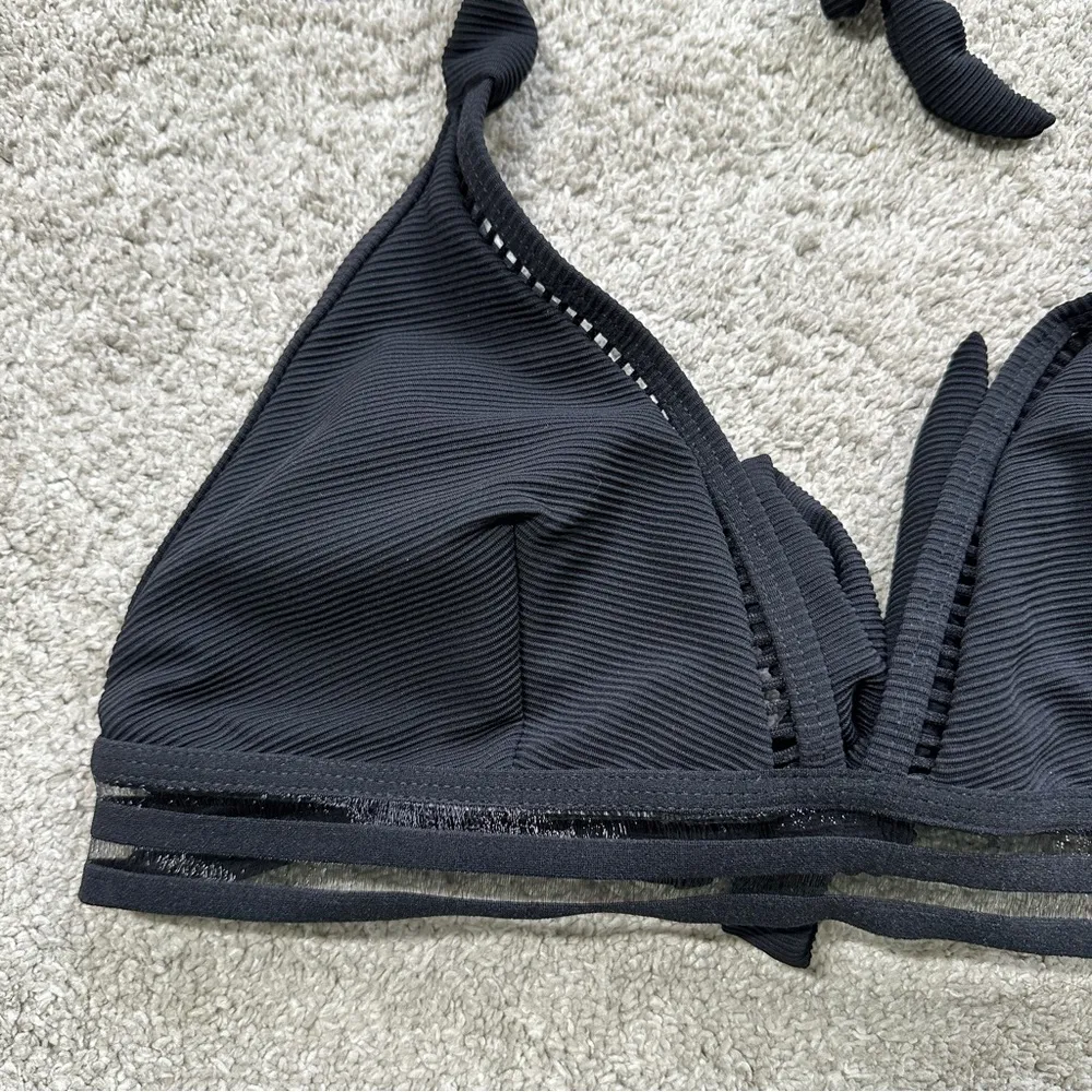 NWT Cupshe Women’s Black Halterneck Bikini Top M & High-Waisted Bottoms Set L - Image 6