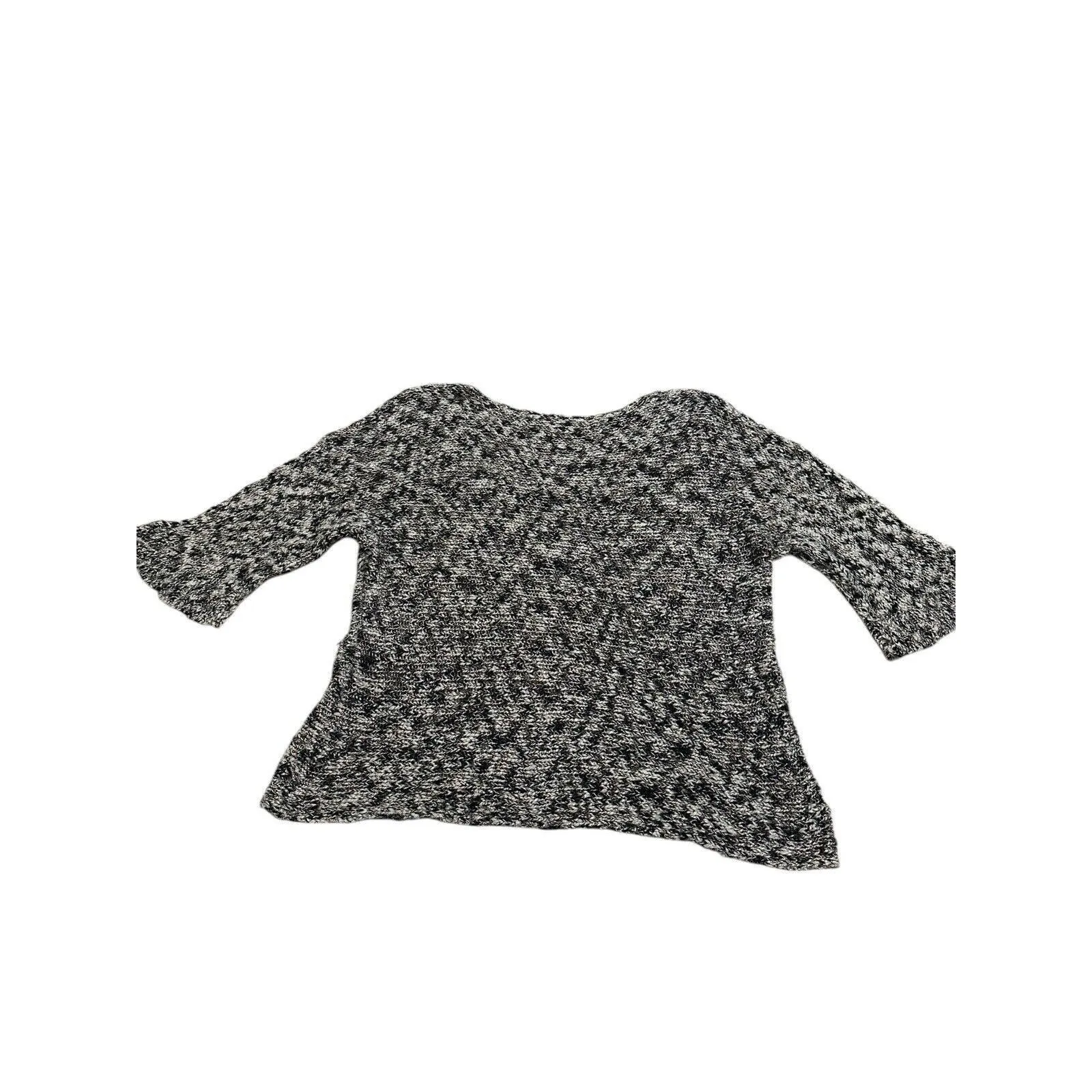 Eileen Fisher Size XL‎ Brown Black White Marled 3/4 Bell Sleeve Sweater #W13-3 - Image 7